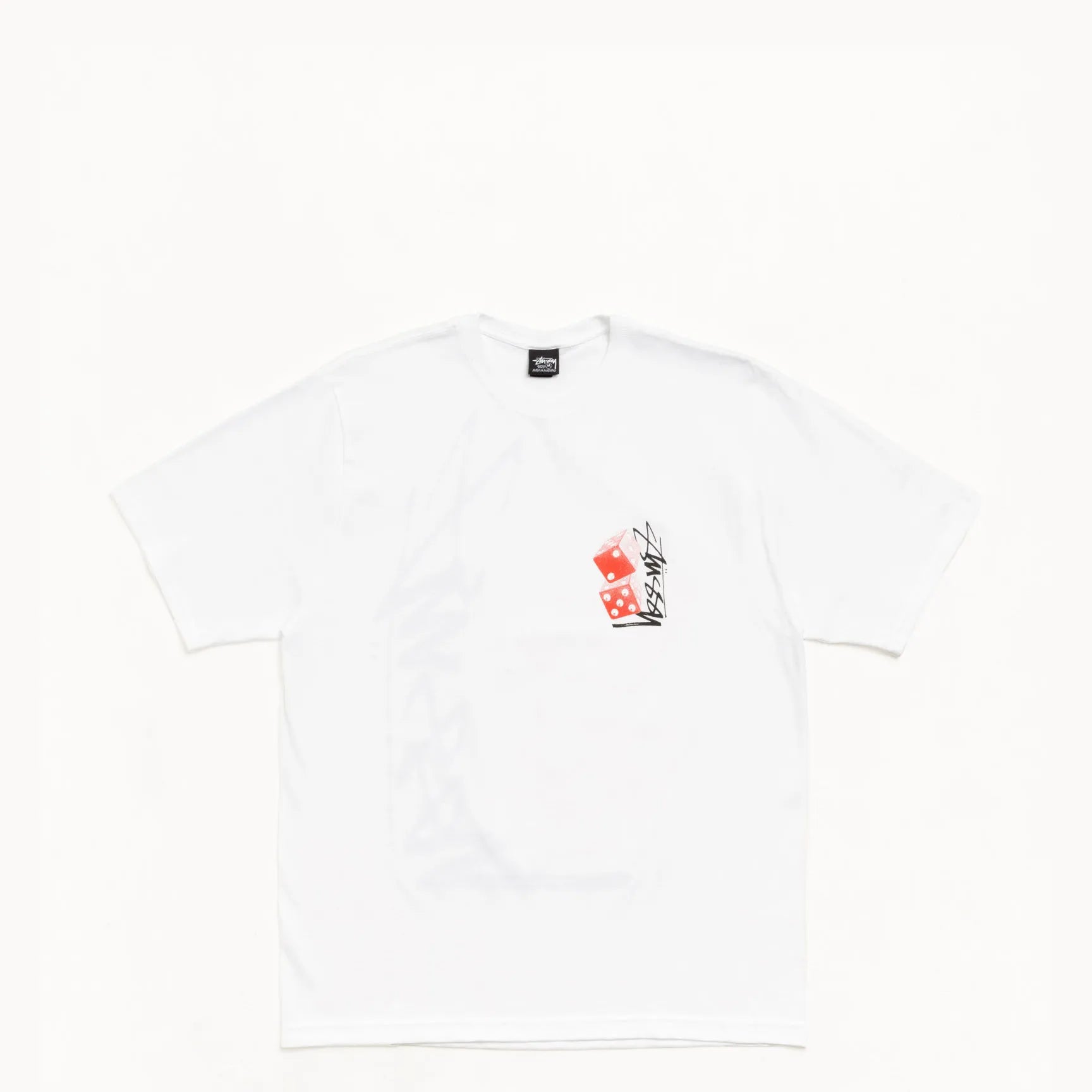 Stussy Tall Dice Tee, white — available at Norwood
