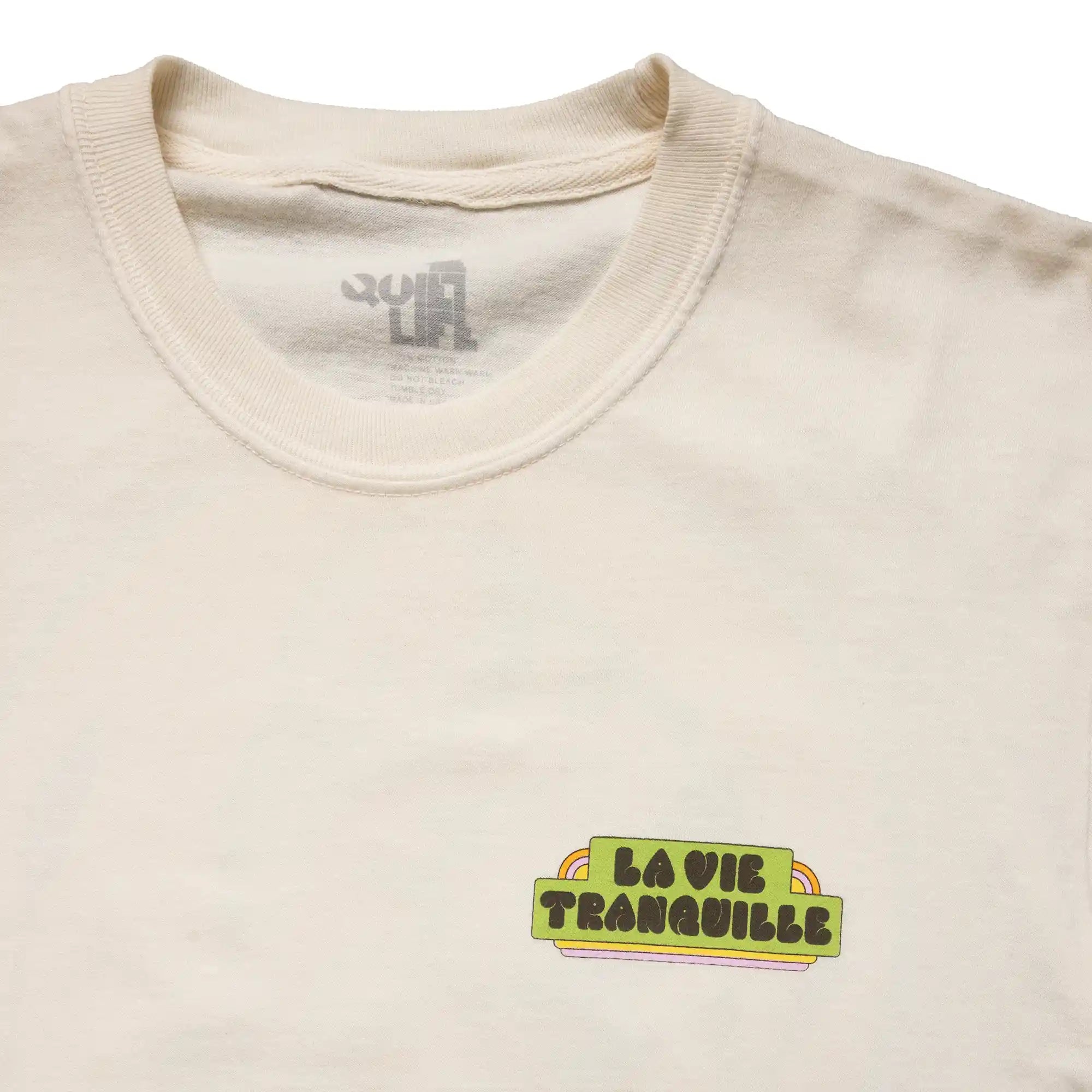 The Quiet Life Hickson La Vie Tranqulle Pigment Dyed T, cream — available at Norwood
