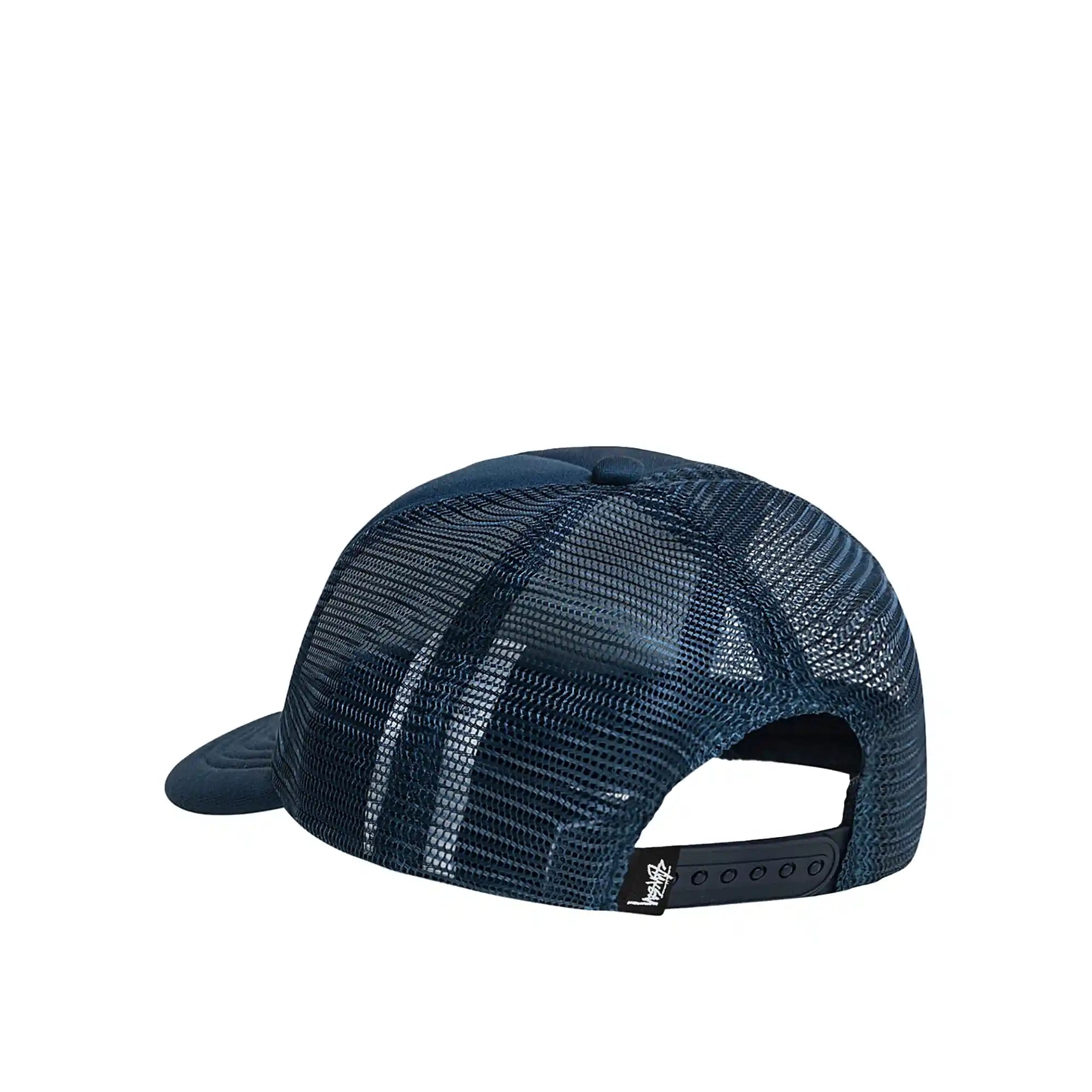 Stussy Big Basic Trucker Cap, deep blue — available at Norwood