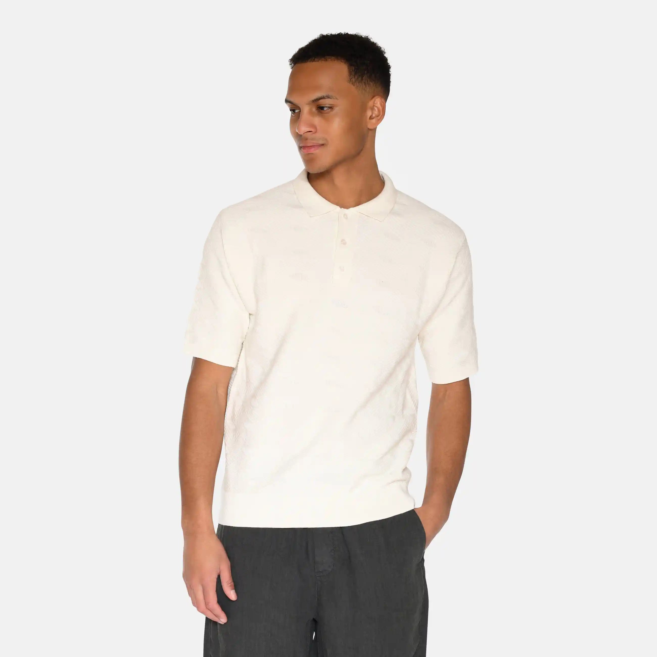 Minimum Wyatt Knit Polo, coco milk