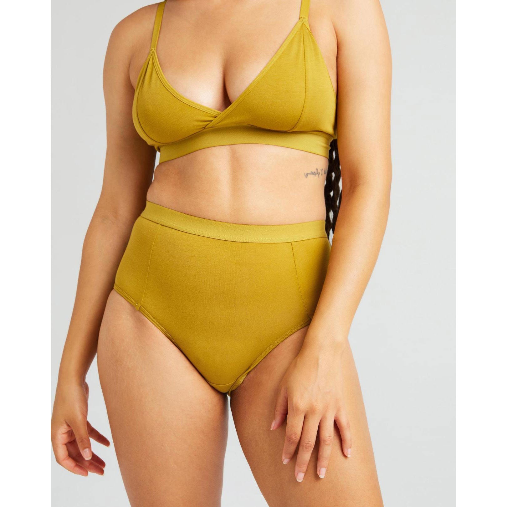 Richer Poorer High Waist Brief, golden verde — available at Norwood