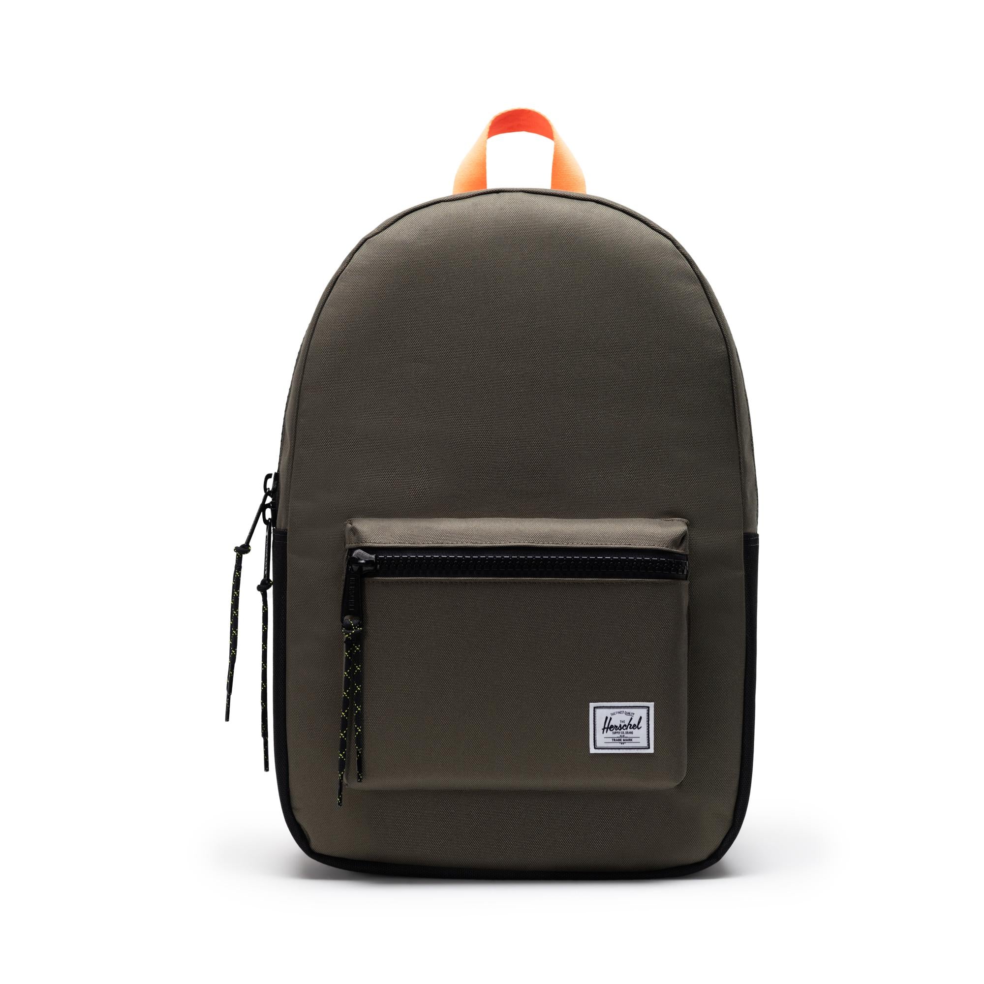 Herschel Settlement, ivy green/black/shocking orange — available at Norwood