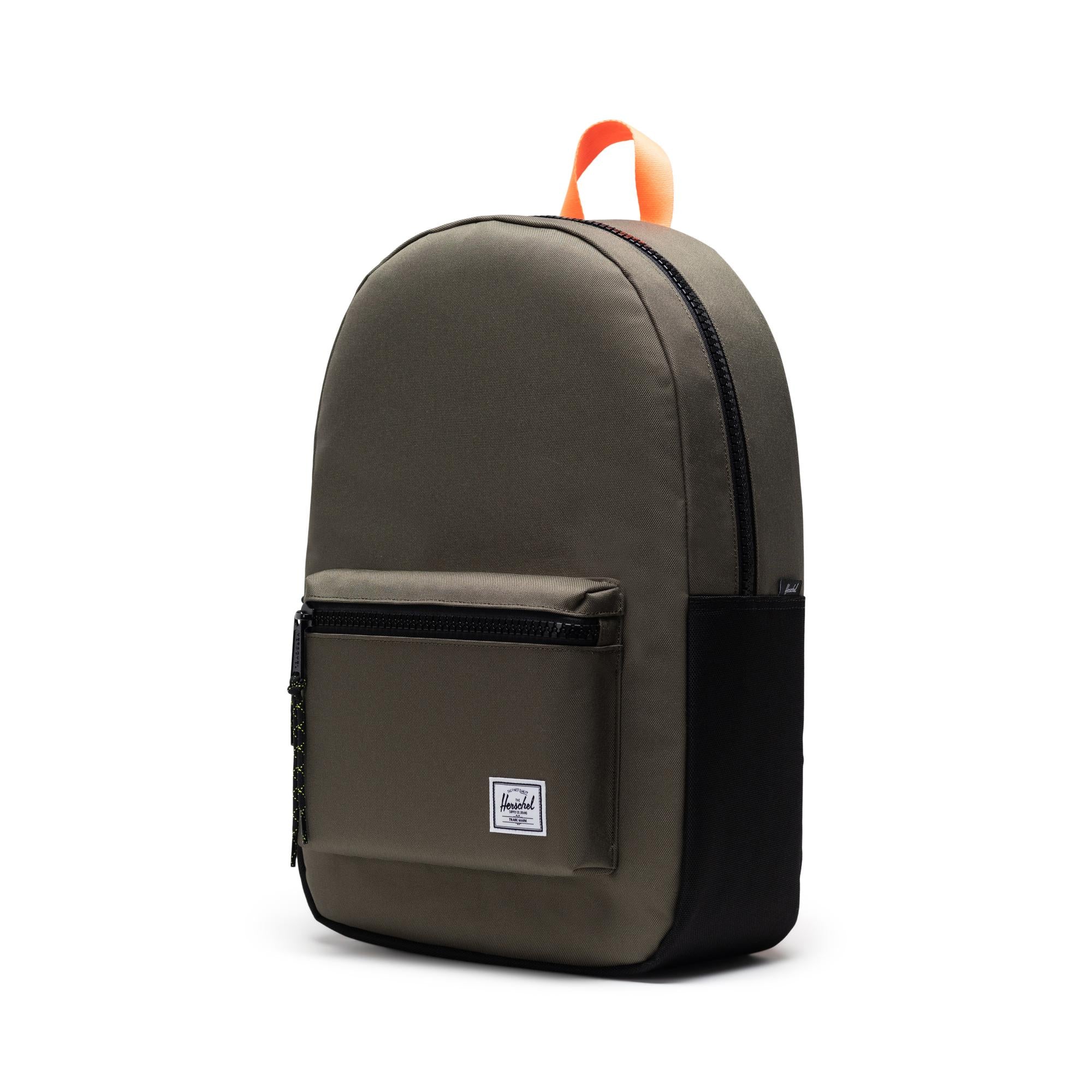 Herschel Settlement, ivy green/black/shocking orange — available at Norwood