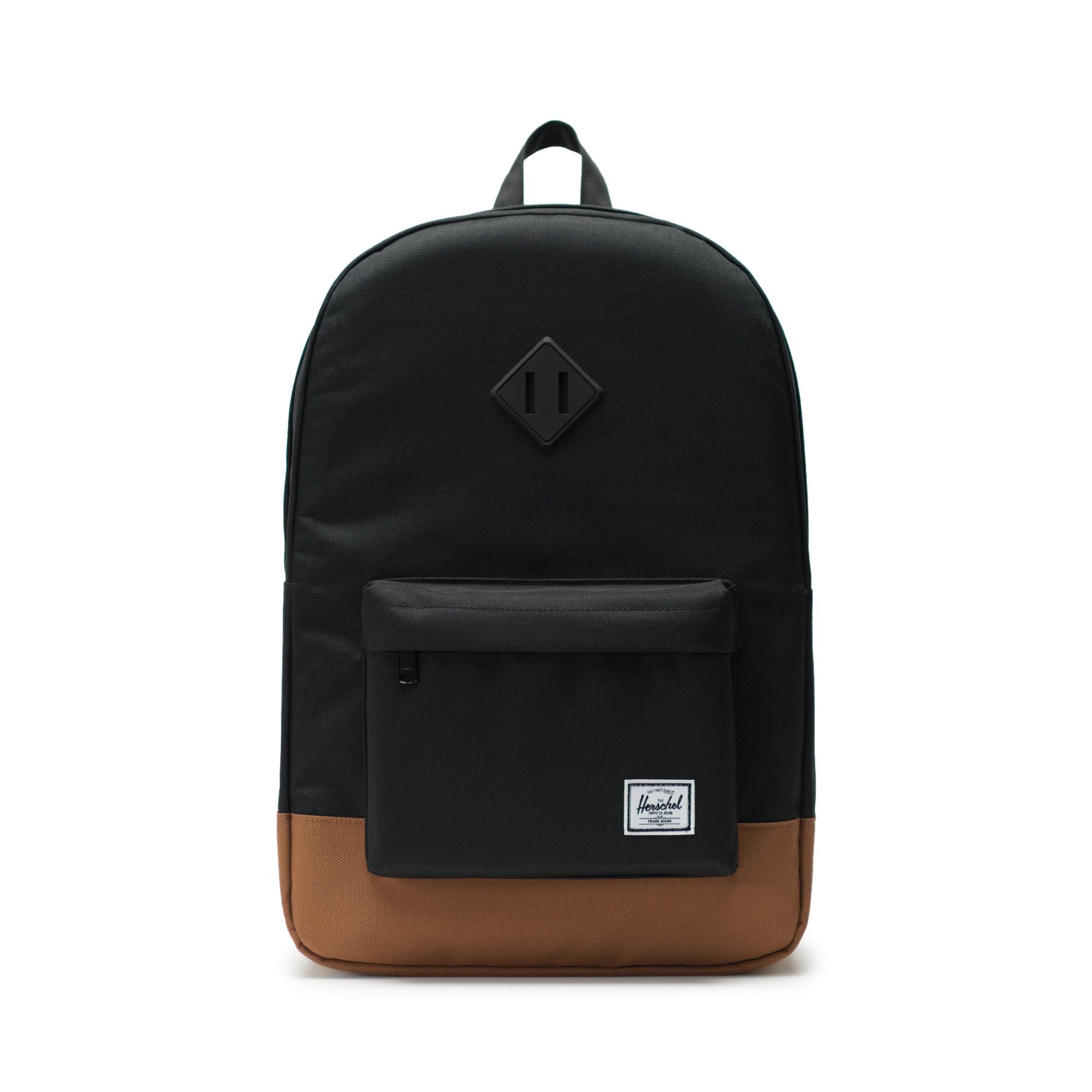 Herschel Heritage Backpack, black/saddle brown — available at Norwood