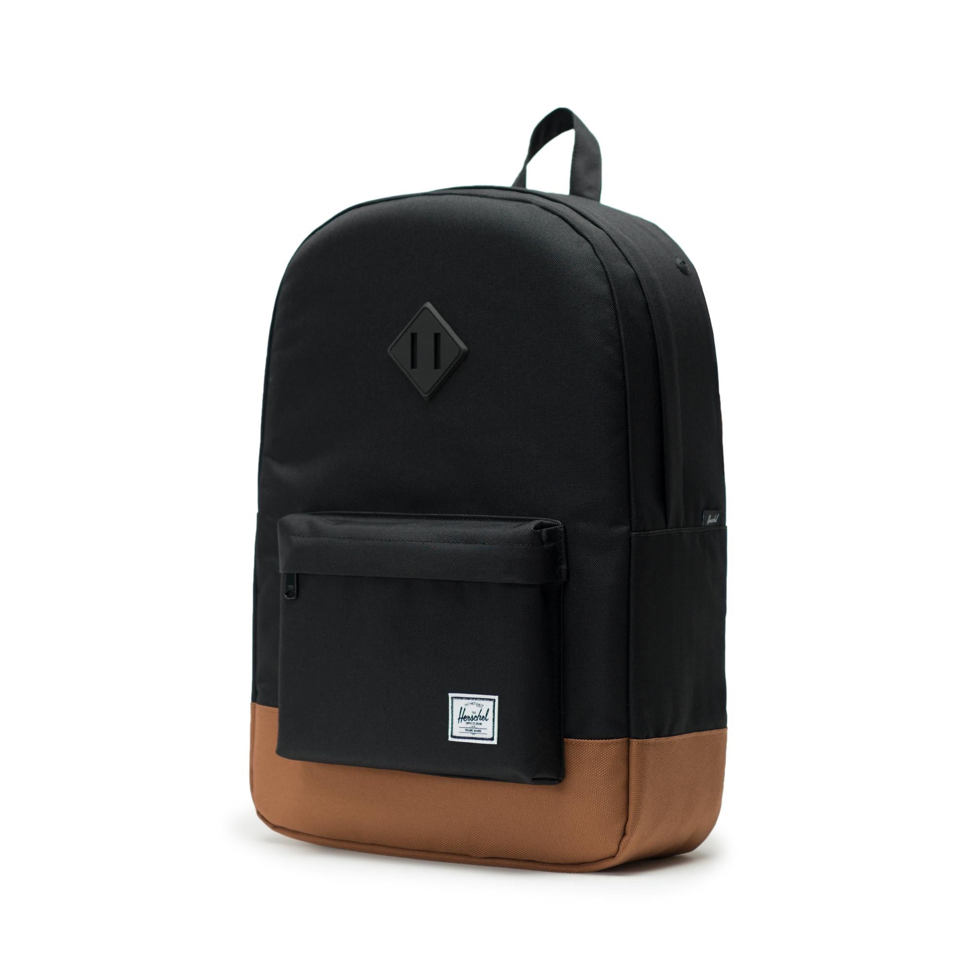 Herschel Heritage Backpack, black/saddle brown — available at Norwood