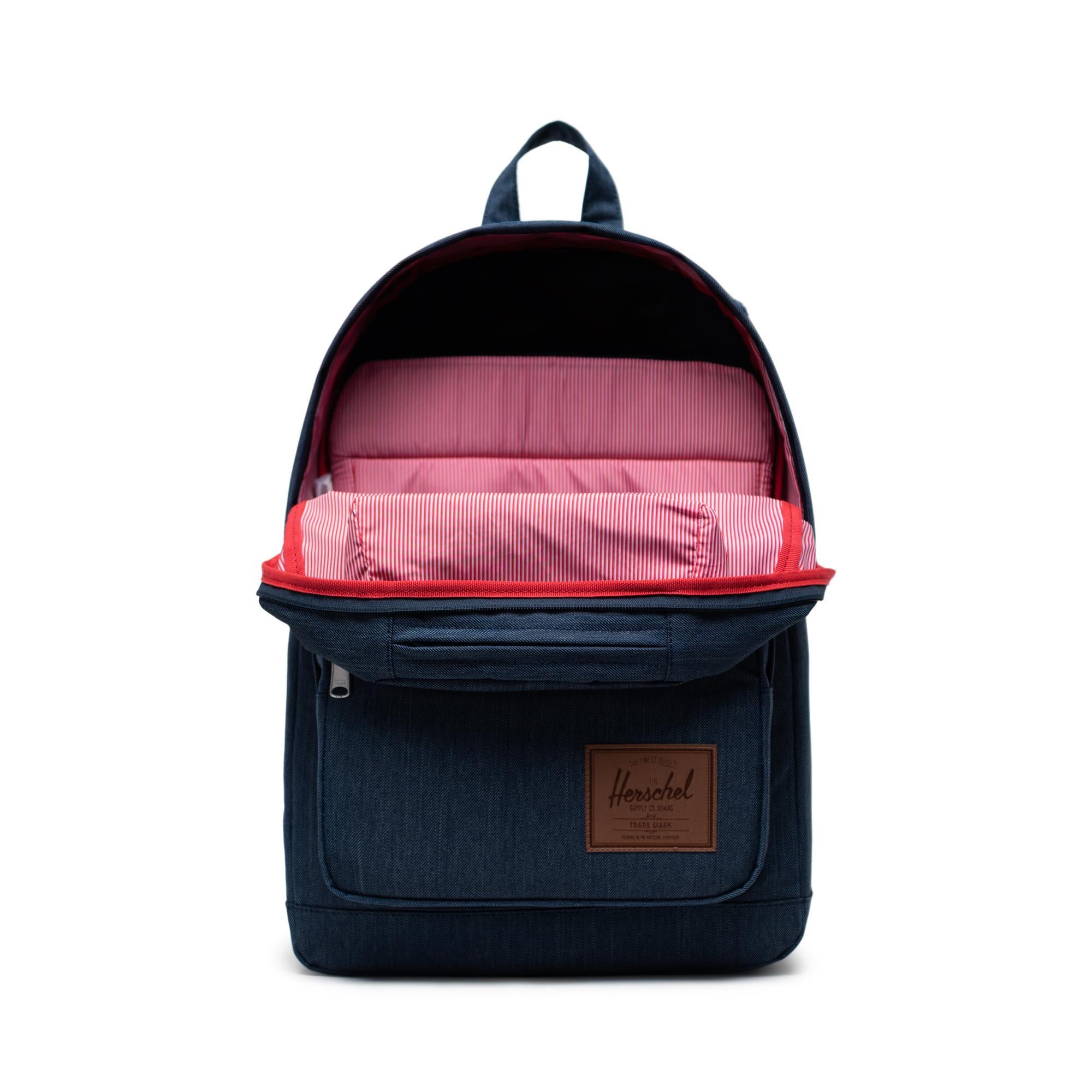 Herschel Pop Quiz backpack, Indigo Denim Crosshatch — available at Norwood