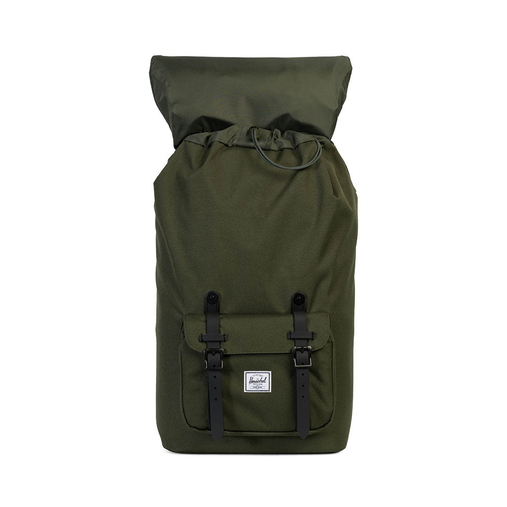Herschel Little America Backpack, 600D Poly Rubber Forest/Black — available at Norwood