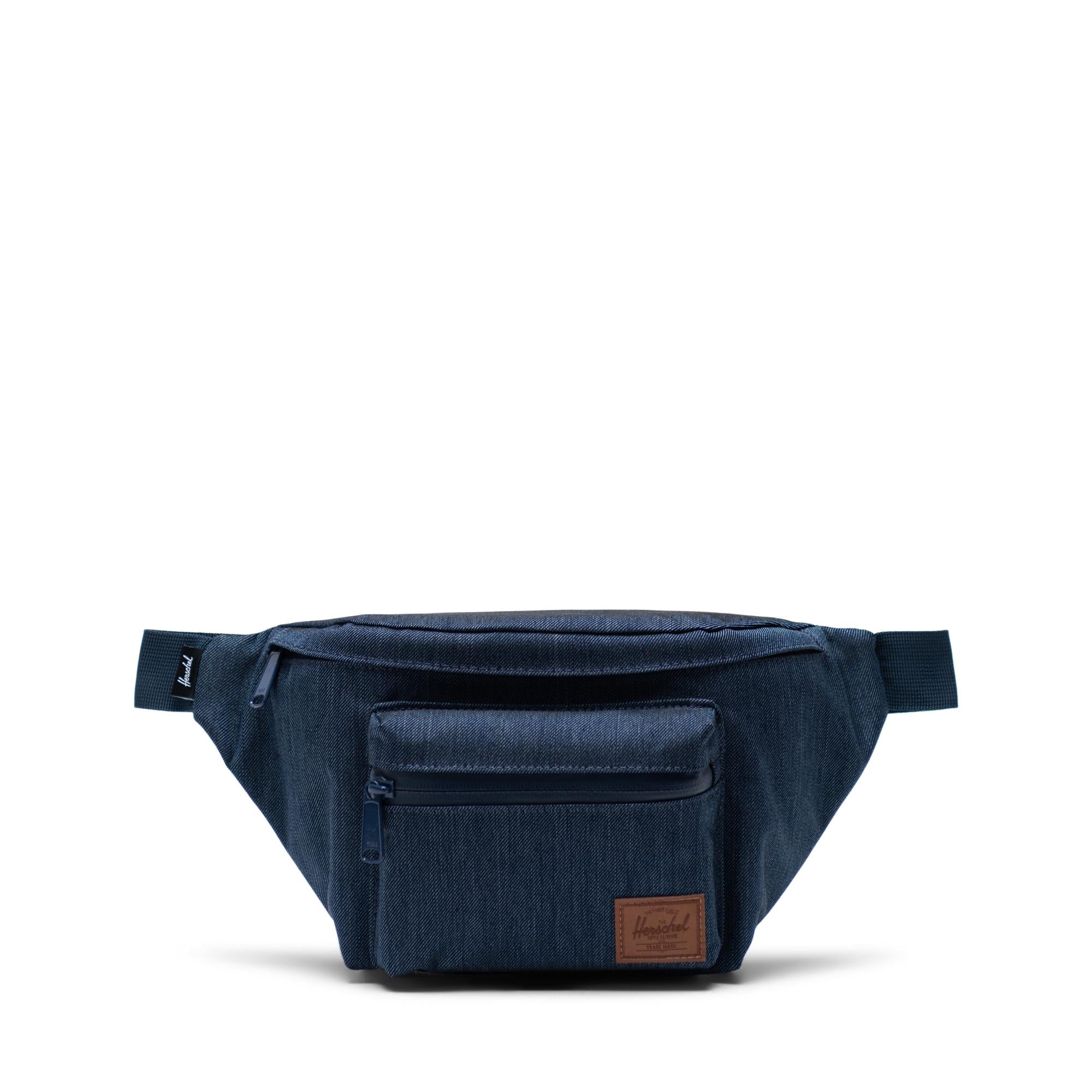 Herschel Seventeen Hip Pack, indigo denim crosshatch — available at Norwood