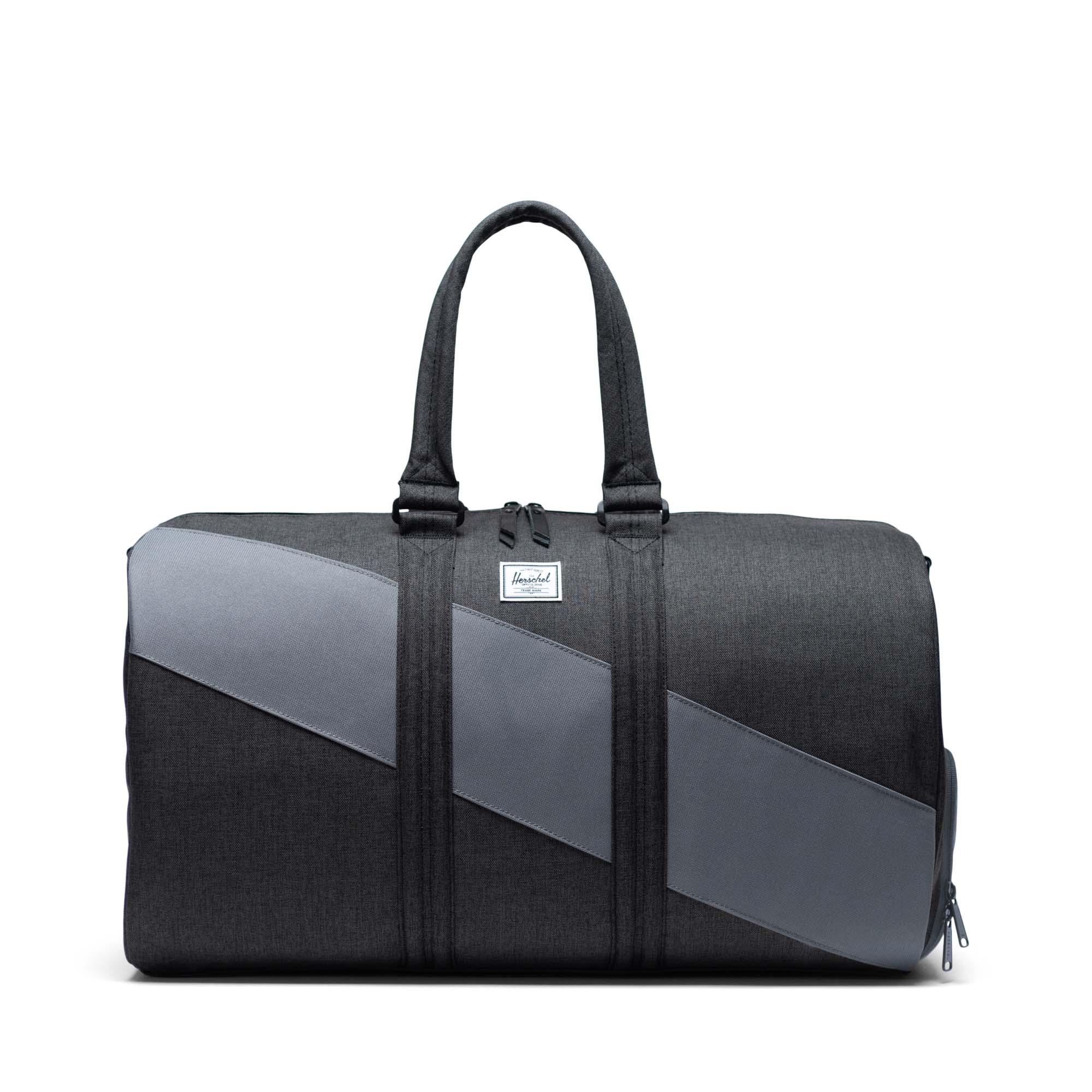 Herschel Novel Duffel Bag, Black Crosshatch/Quiet Shade/Periscope — available at Norwood