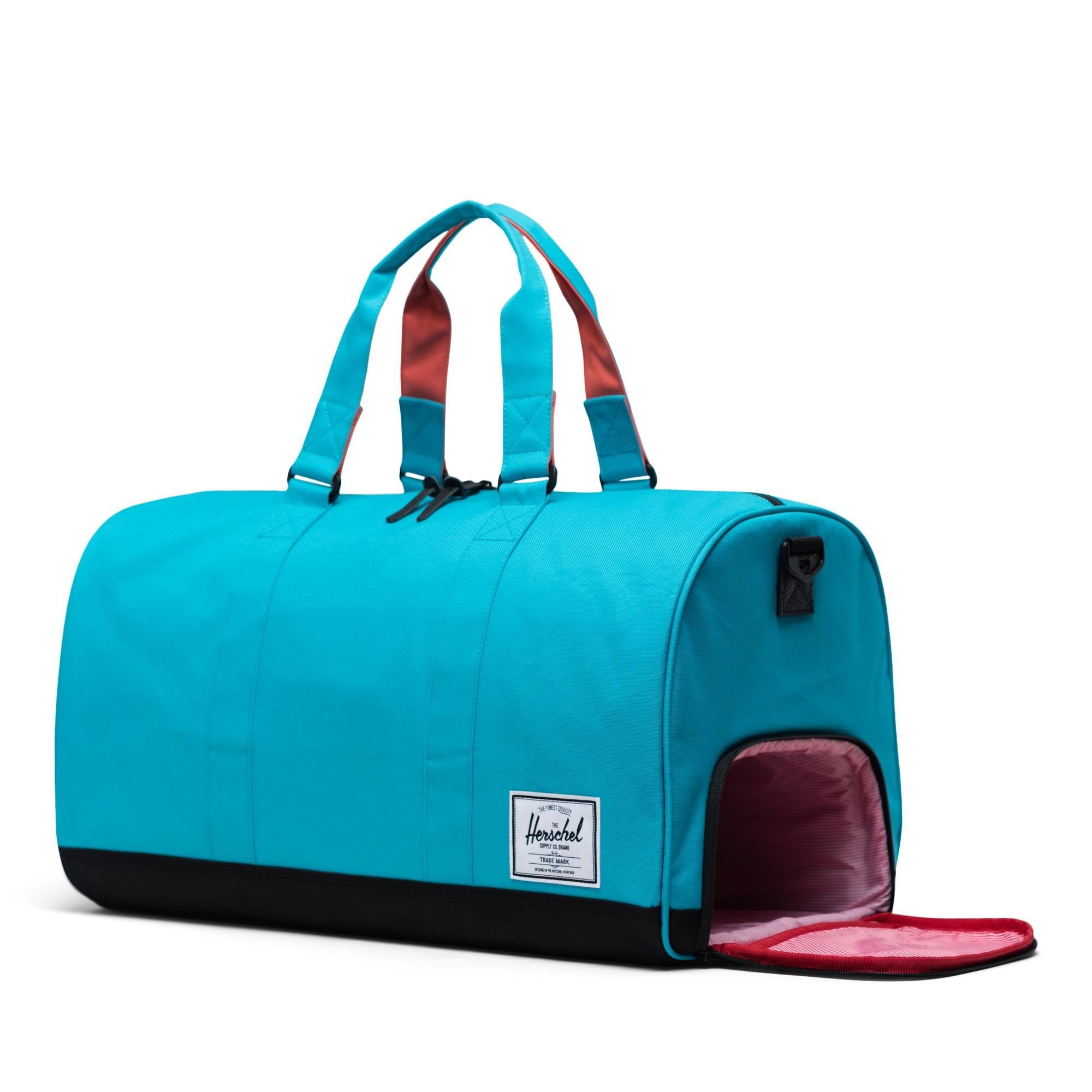 Herschel Novel Duffle, blue bird/black/emberglow — available at Norwood