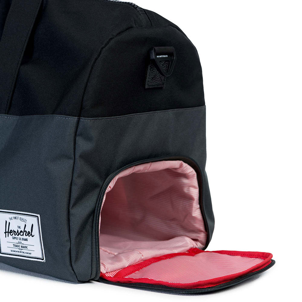 Herschel Lonsdale Duffle Bag, 600D Poly Dark Shadow/Black — available at Norwood