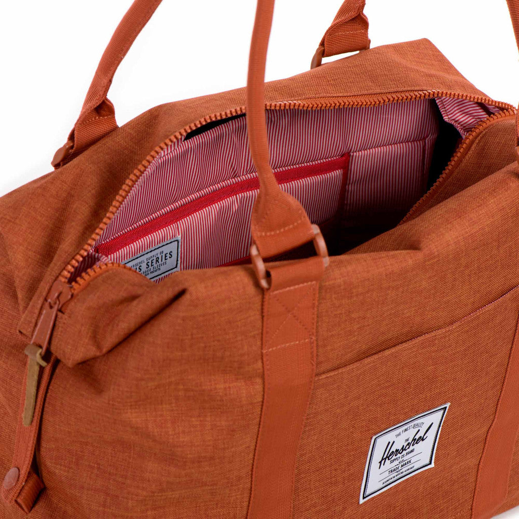 Herschel Strand Plus Poly Bag - Burnt Orange Crosshatch — available at Norwood