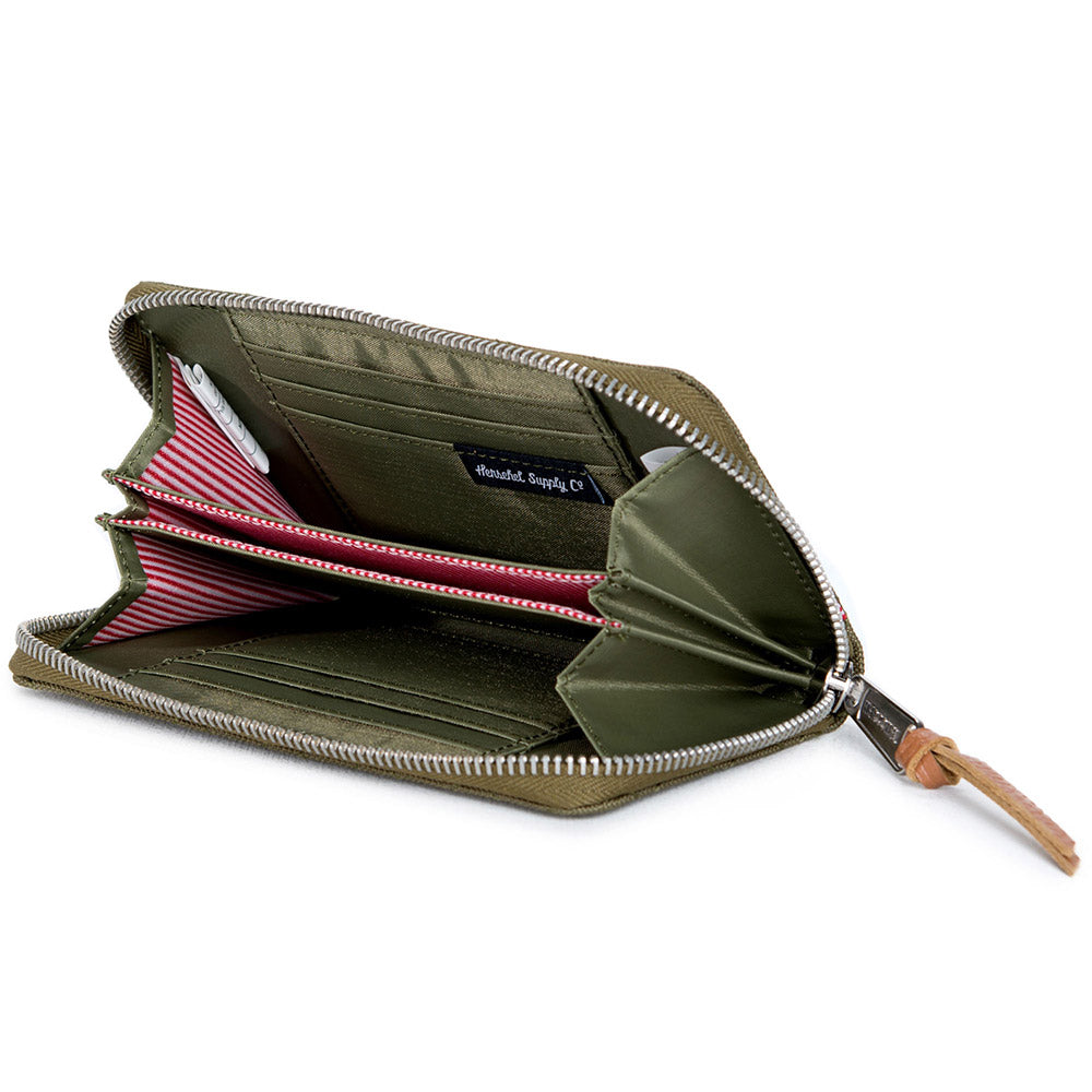 Herschel Thomas Wallet, Poly Army Quilt — available at Norwood