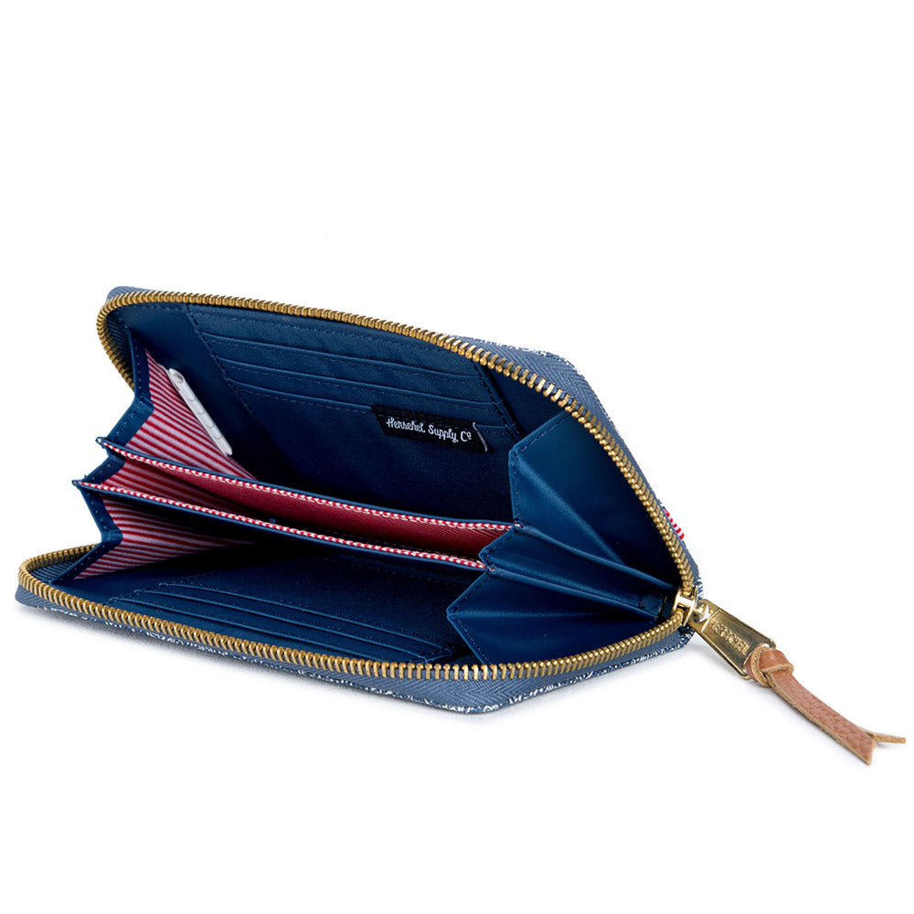 Herschel Thomas Wallet, Crosshatch Floral Chambray — available at Norwood