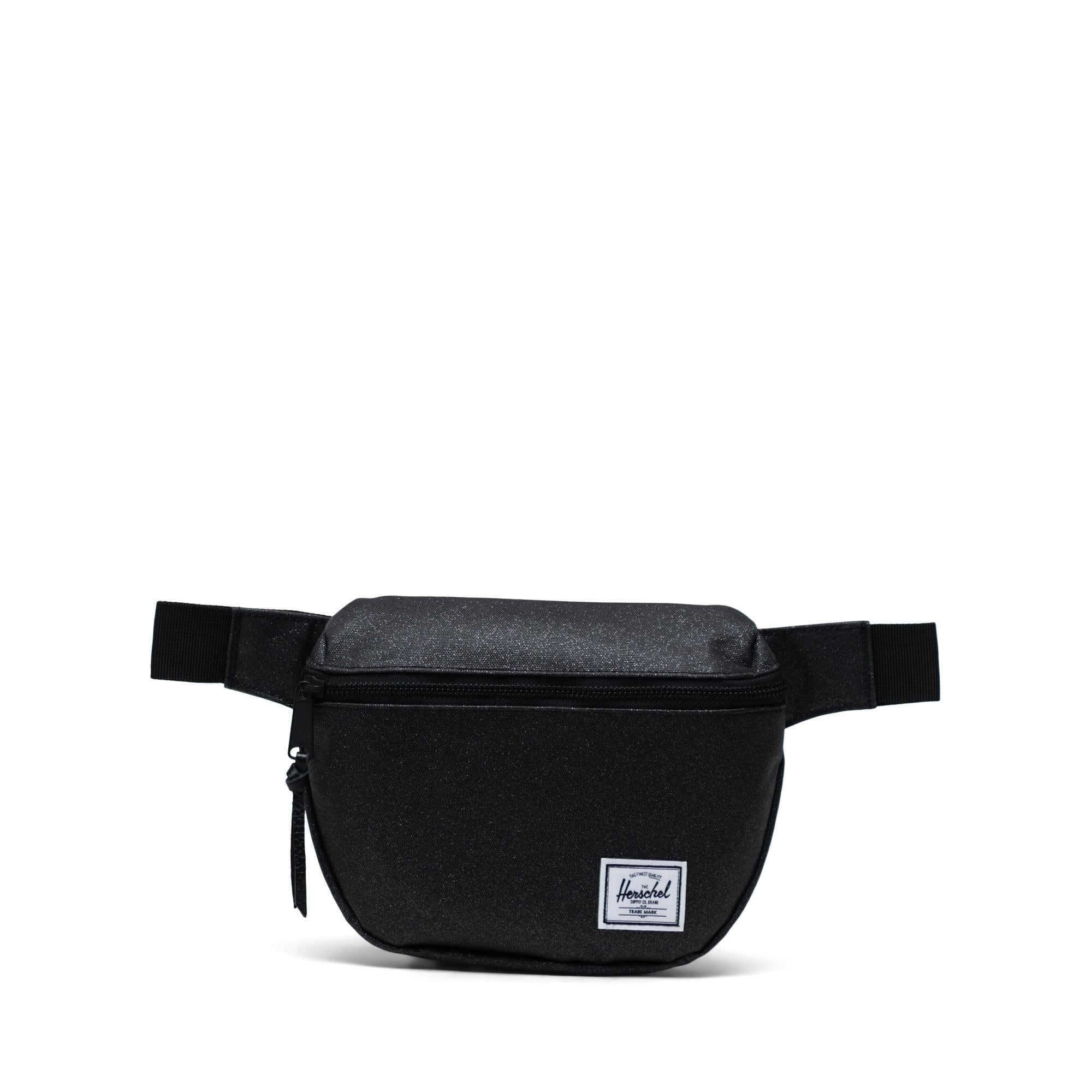 Herschel Fifteen Hip Pack, black sparkle — available at Norwood