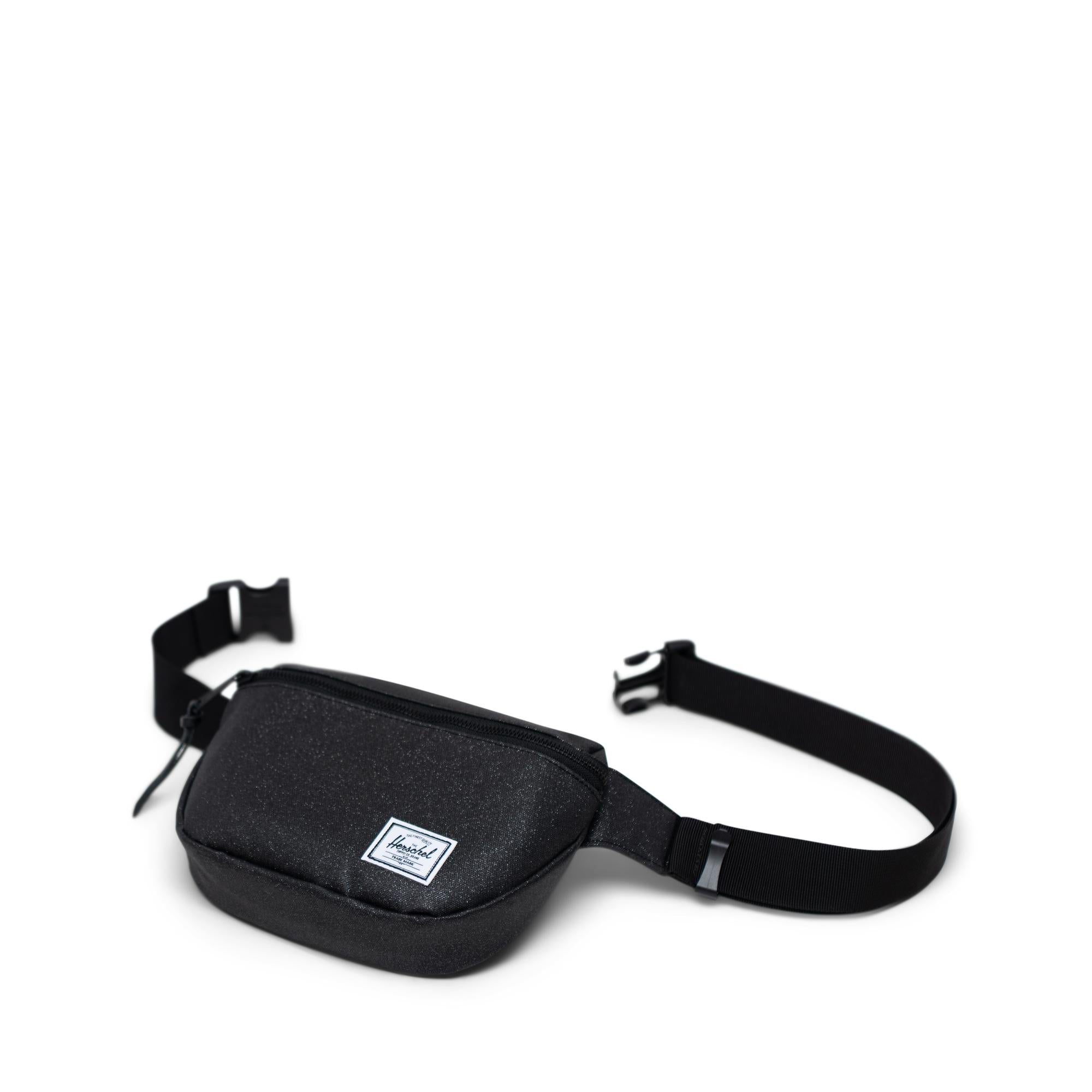 Herschel Fifteen Hip Pack, black sparkle — available at Norwood