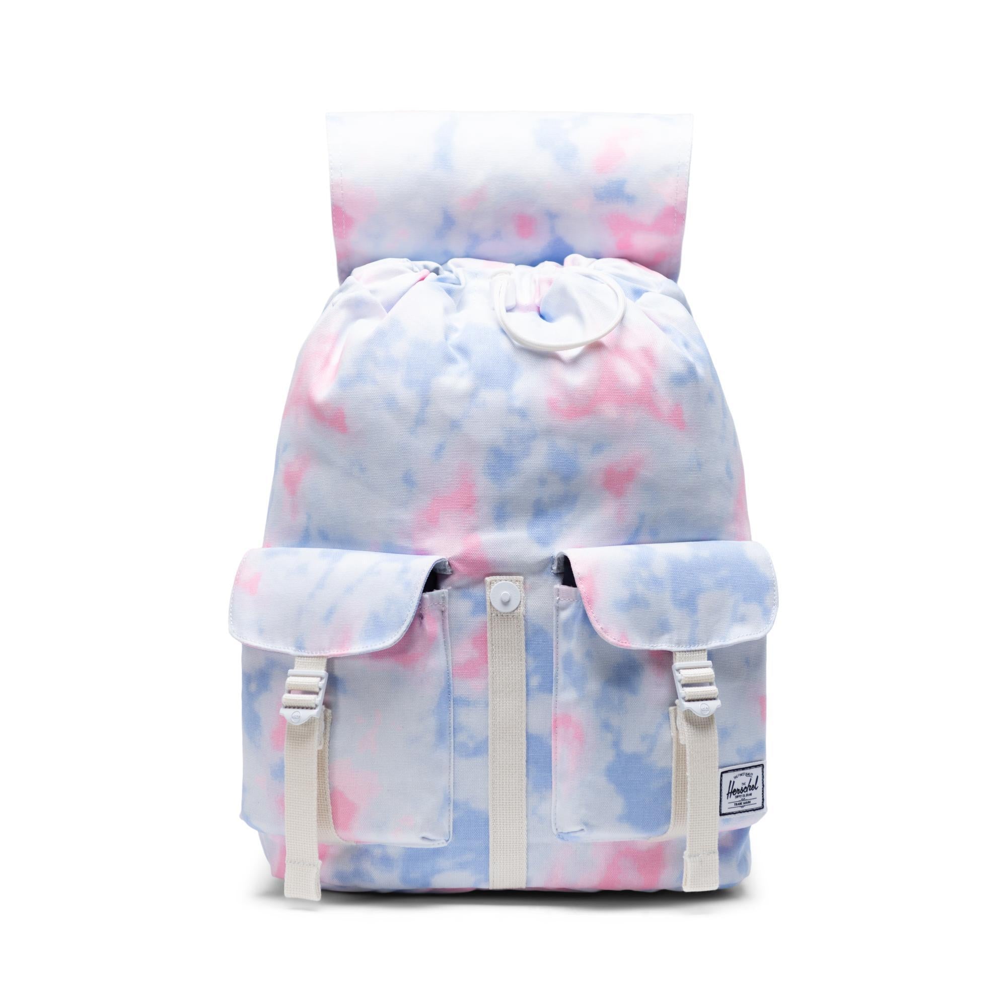Herschel Dawson backpack, Tie dye pink/Blanc de blanc — available at Norwood