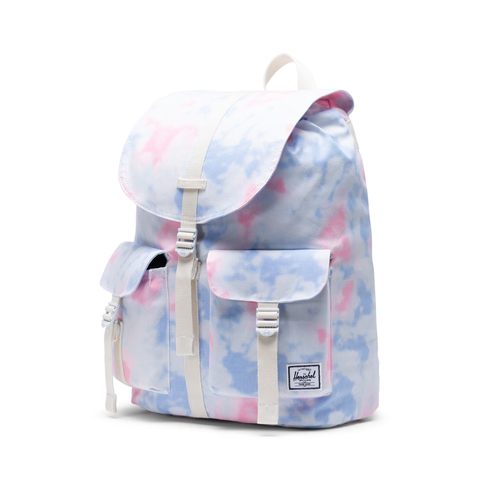Herschel Dawson backpack, Tie dye pink/Blanc de blanc — available at Norwood