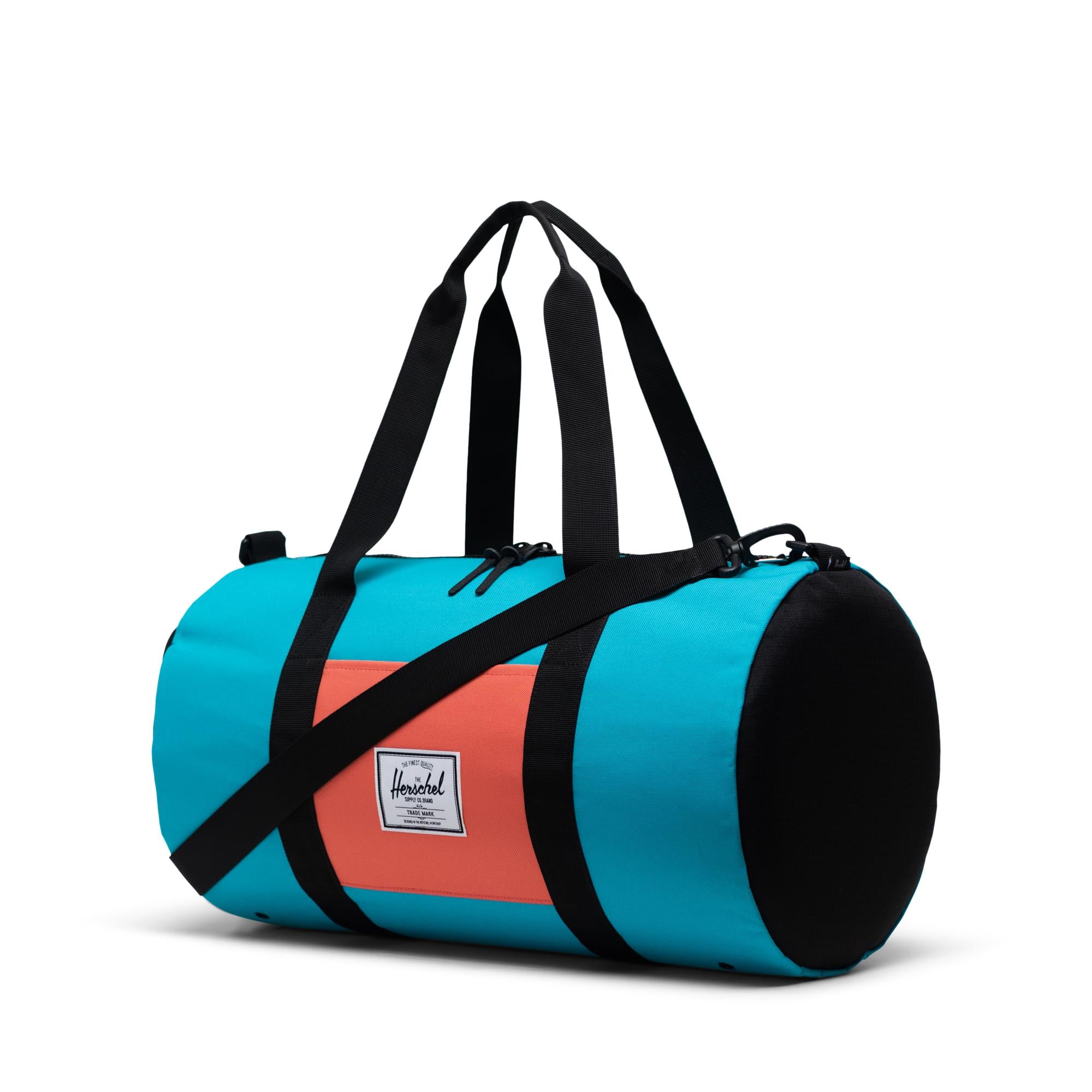 Herschel Sutton Mid-volume Duffle, blue bird/black/emberglow — available at Norwood