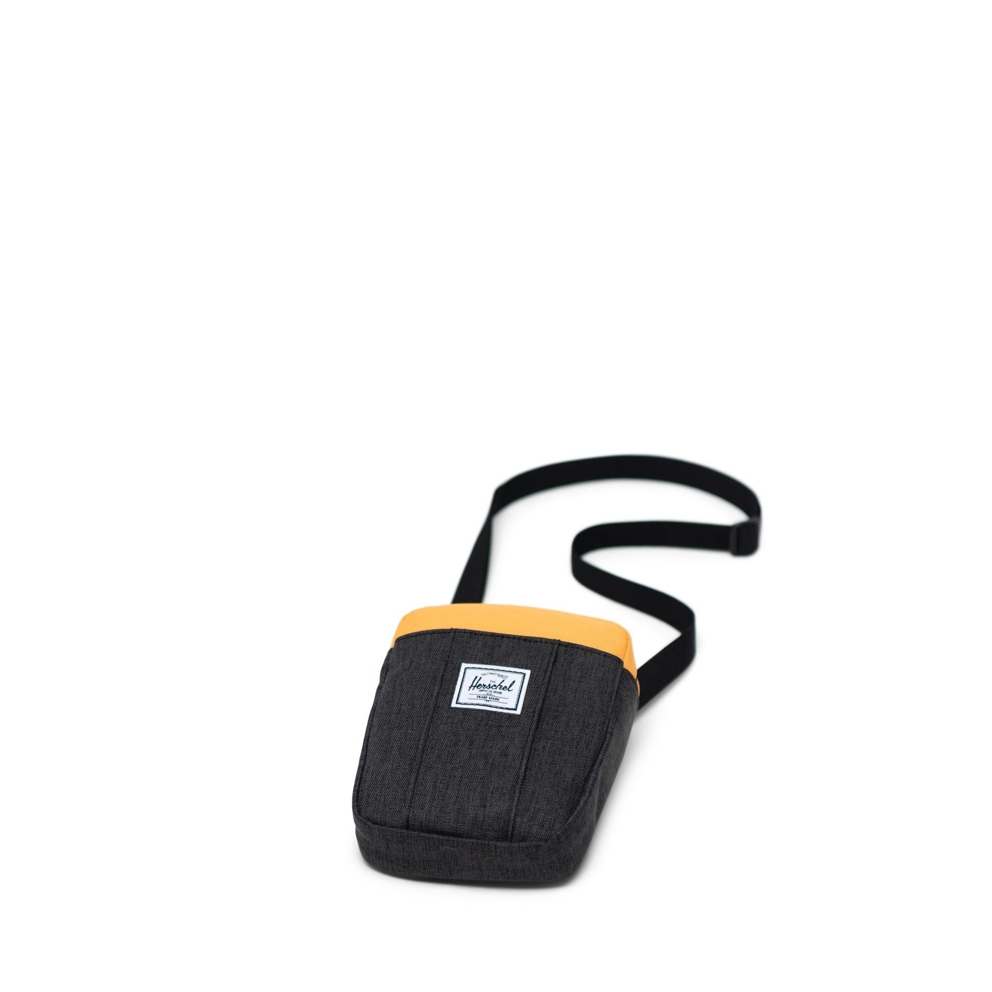 Herschel Cruz Crossbody, black crosshatch/black/blazing orange — available at Norwood