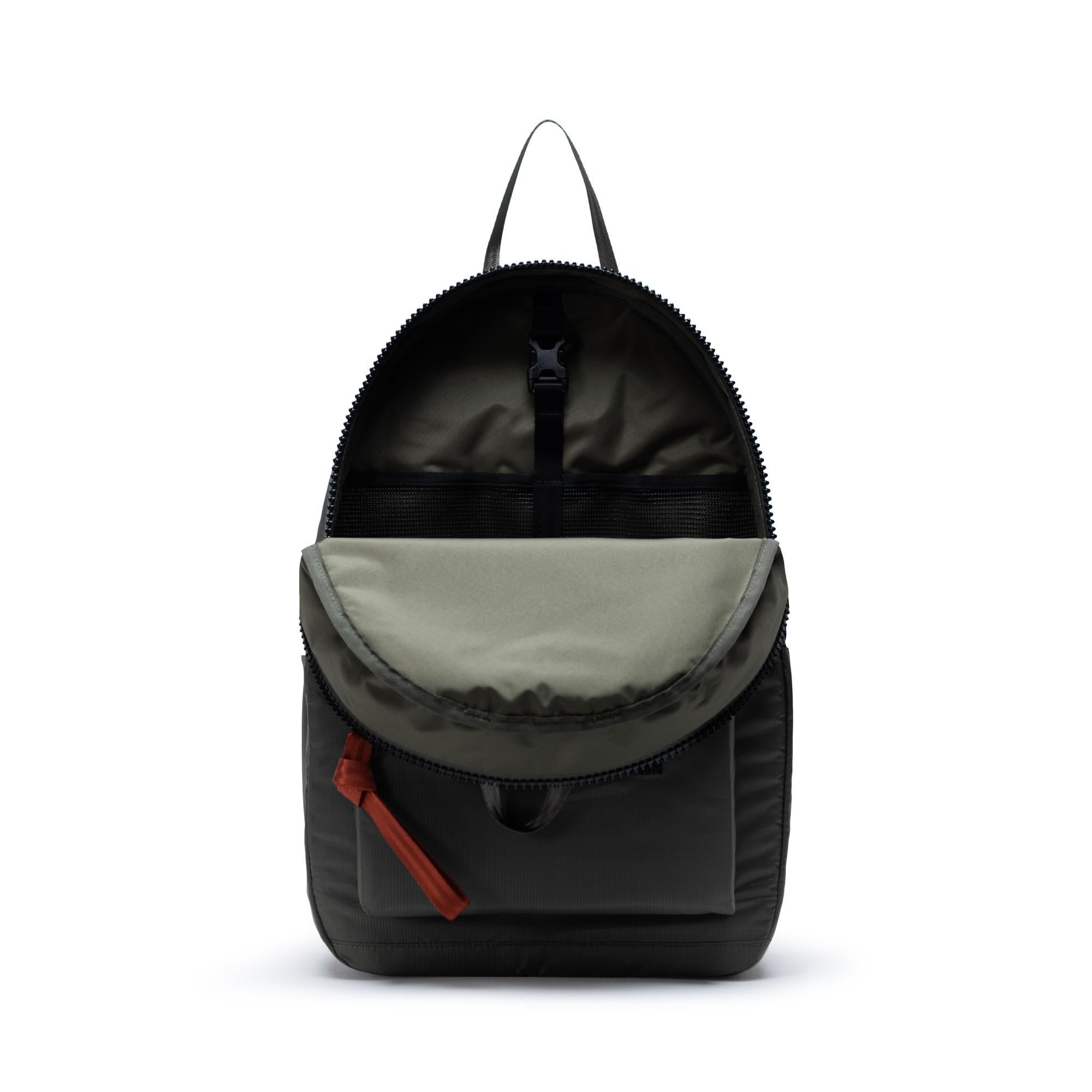 Herschel Studio HS6 backpack, dusty olive/picante/black — available at Norwood