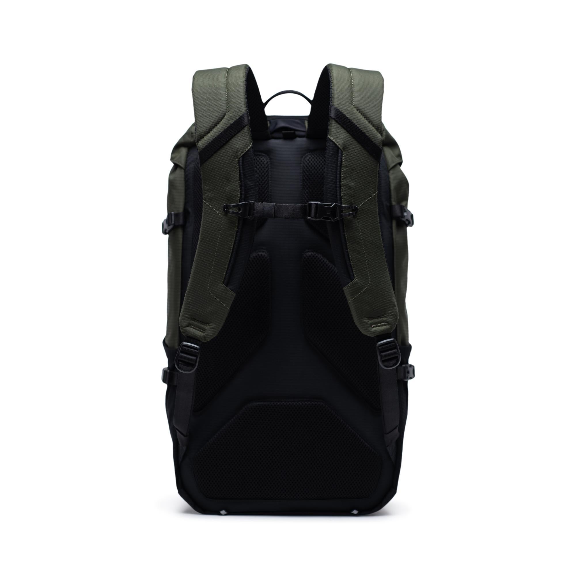 Herschel Barlow large backpack, dark olive multi — available at Norwood