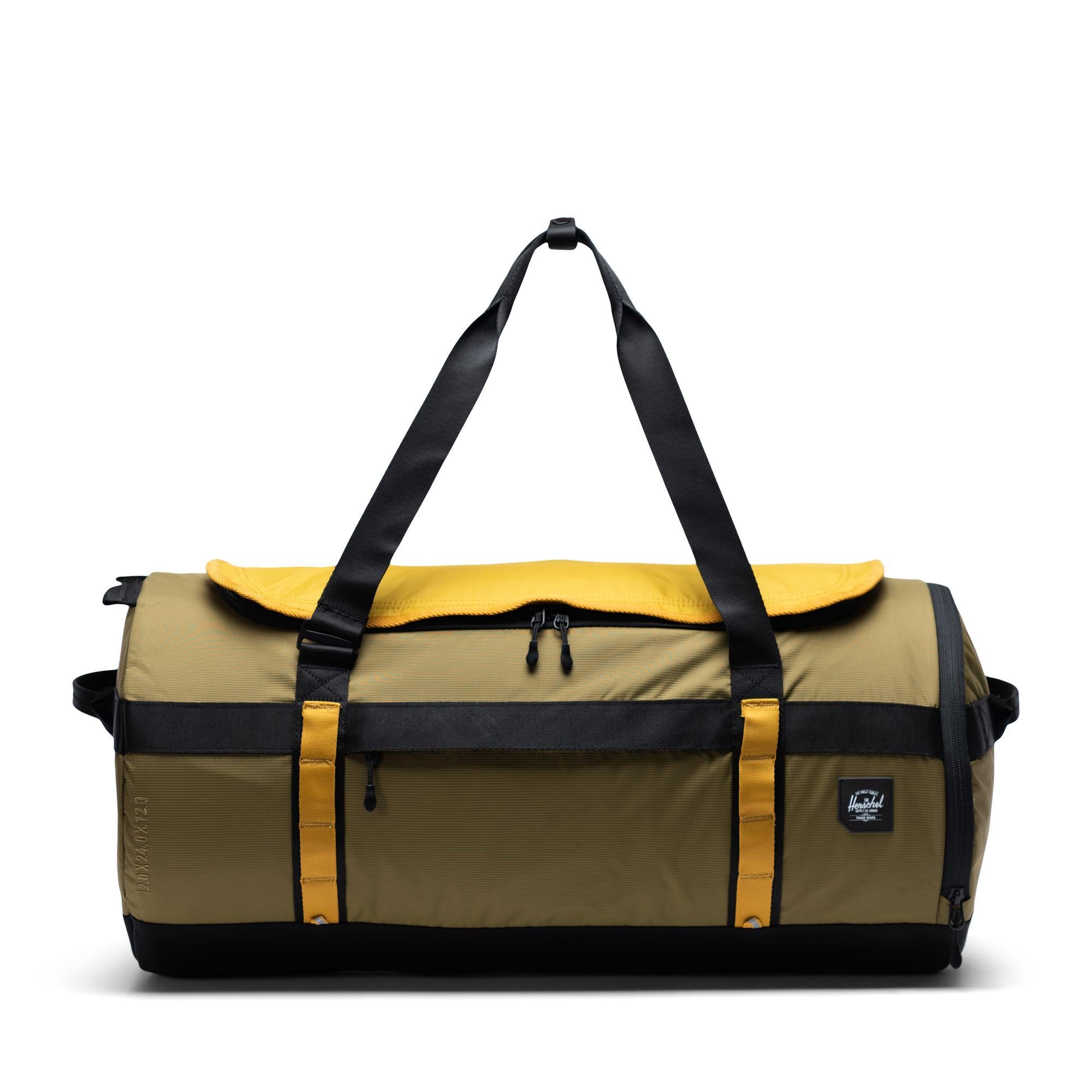 Herschel Sutton Carry-All duffel bag, Khaki Green/Arrowwood/Black — available at Norwood