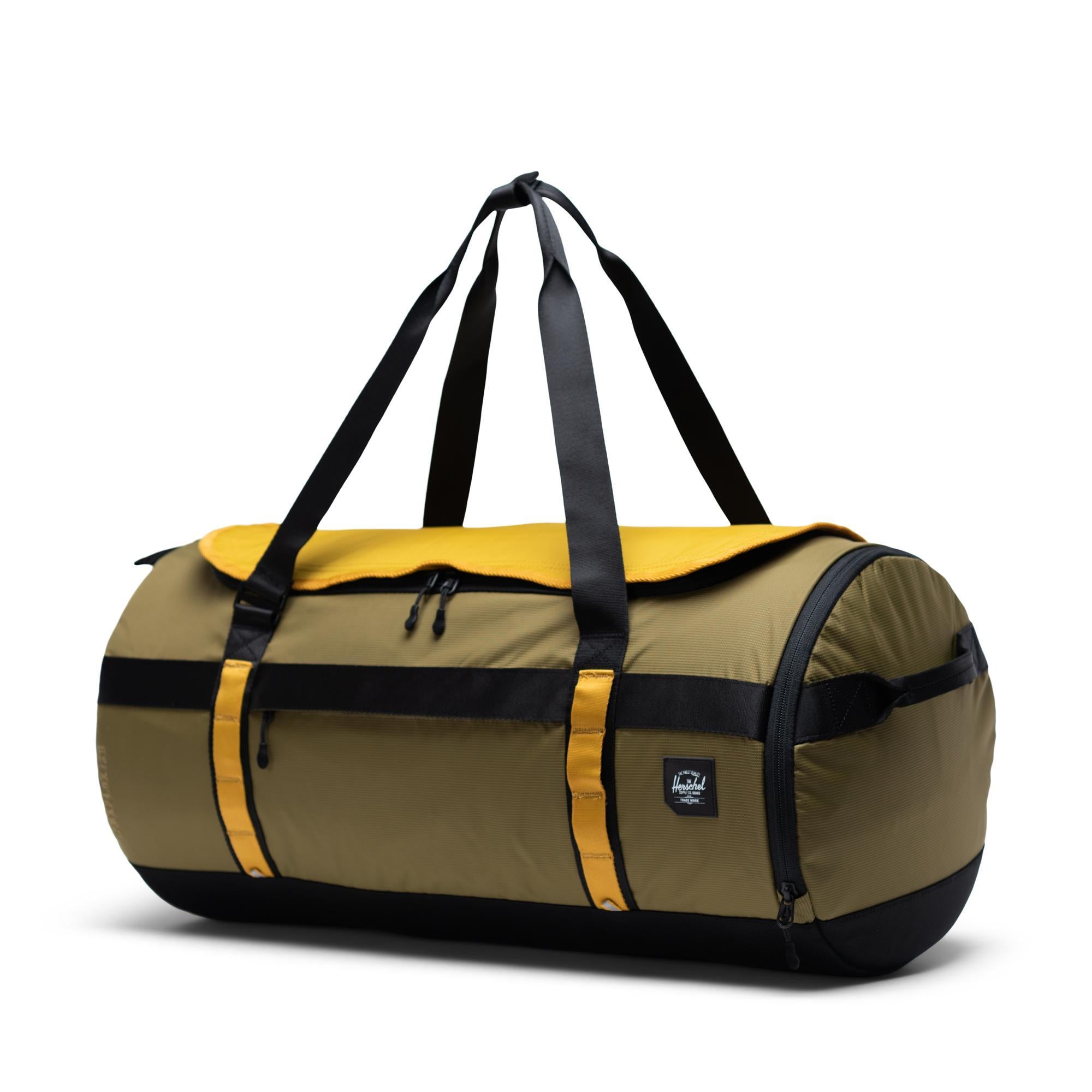 Herschel Sutton Carry-All duffel bag, Khaki Green/Arrowwood/Black — available at Norwood