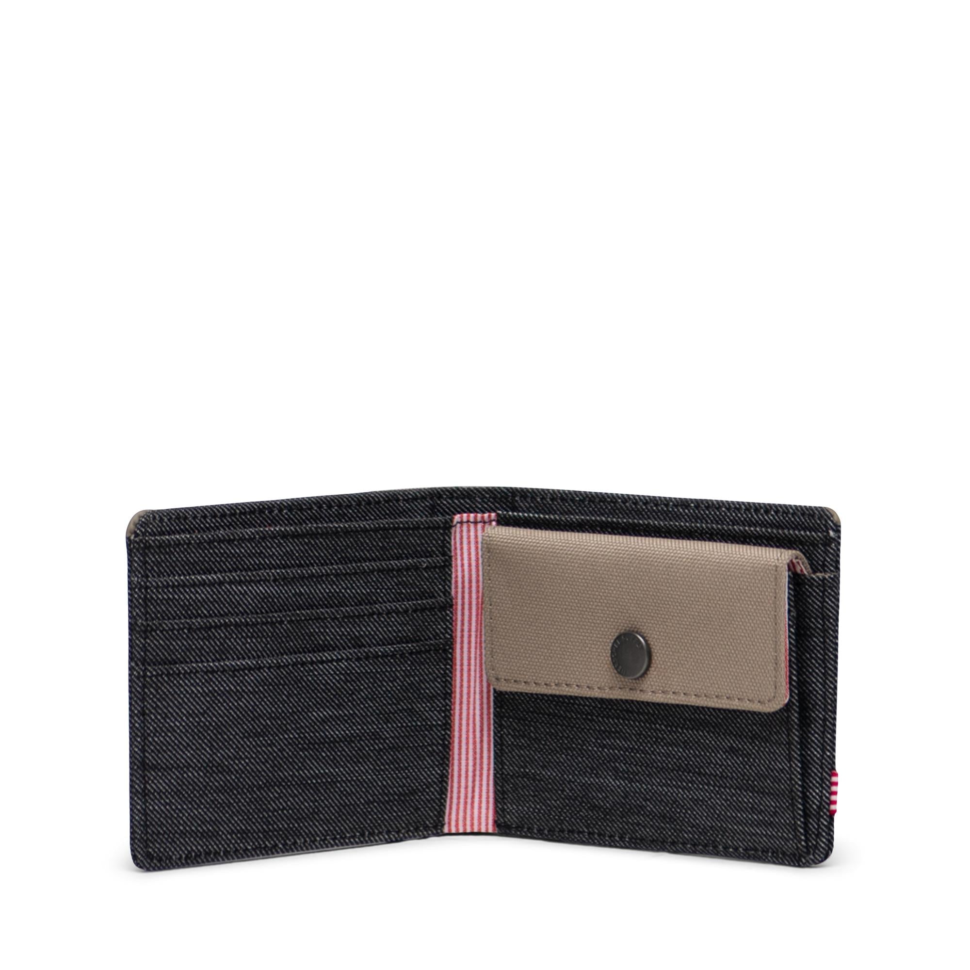 Herschel Roy Coin, timberwolf/black denim — available at Norwood