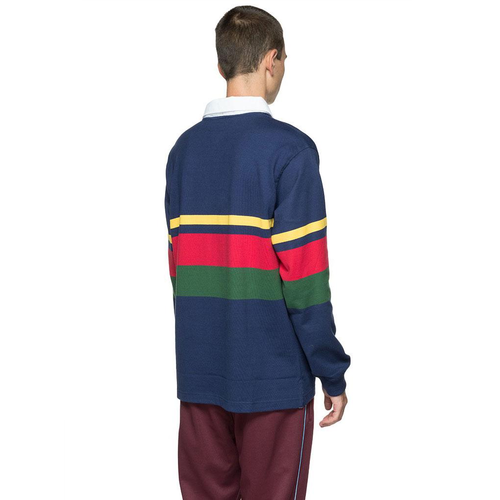 Stussy Lucas Stripe rugby shirt — available at Norwood