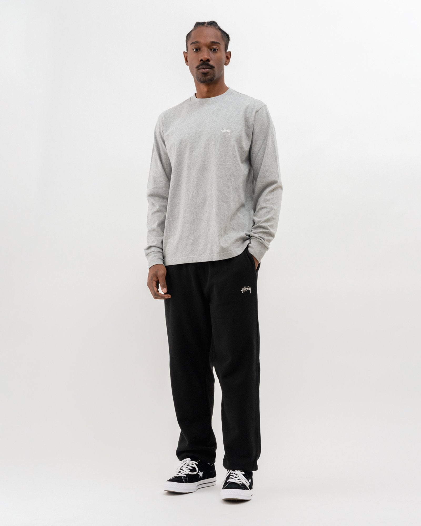Stussy Stock Logo long sleeve tee — available at Norwood
