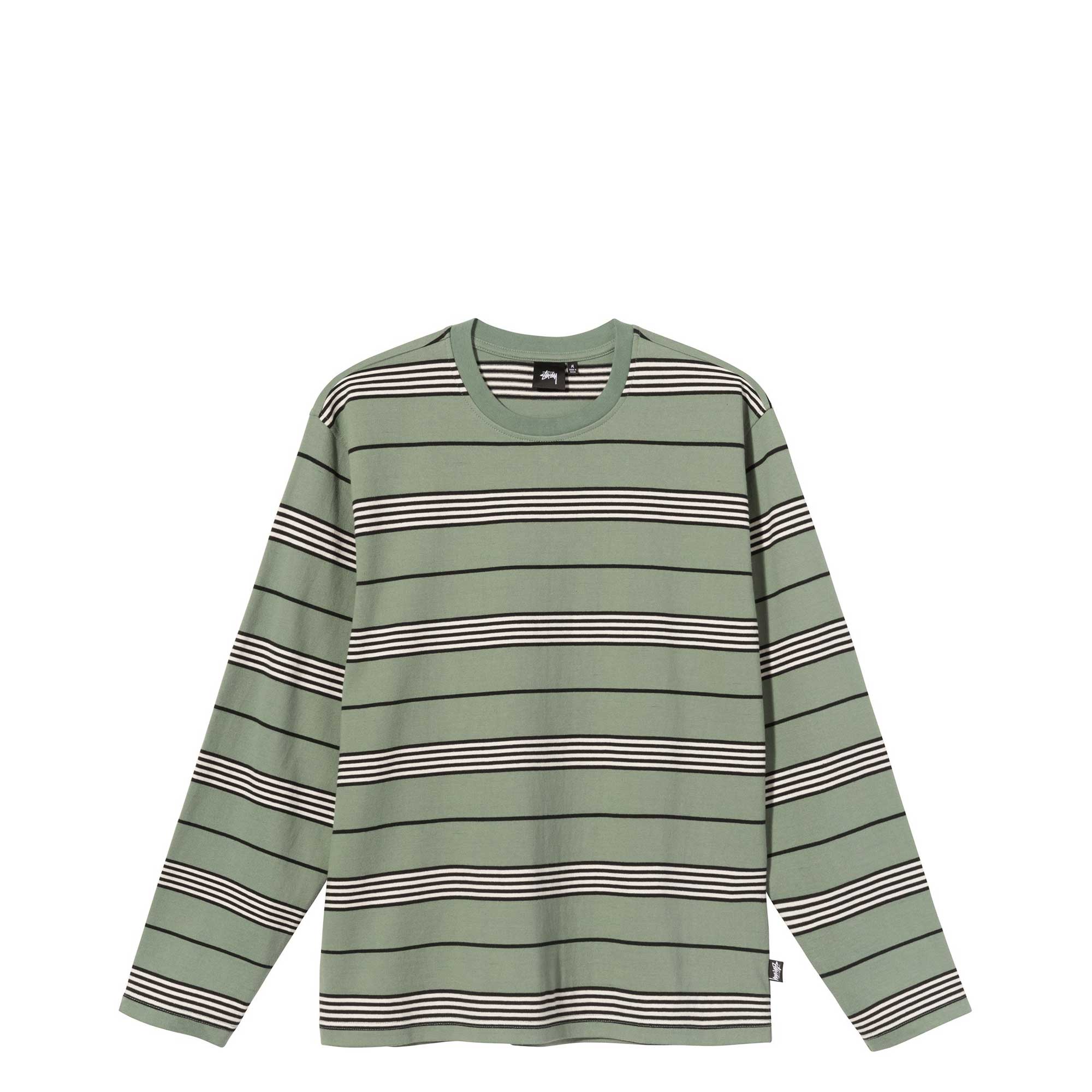 Stussy Asher Stripe long sleeve crew — available at Norwood