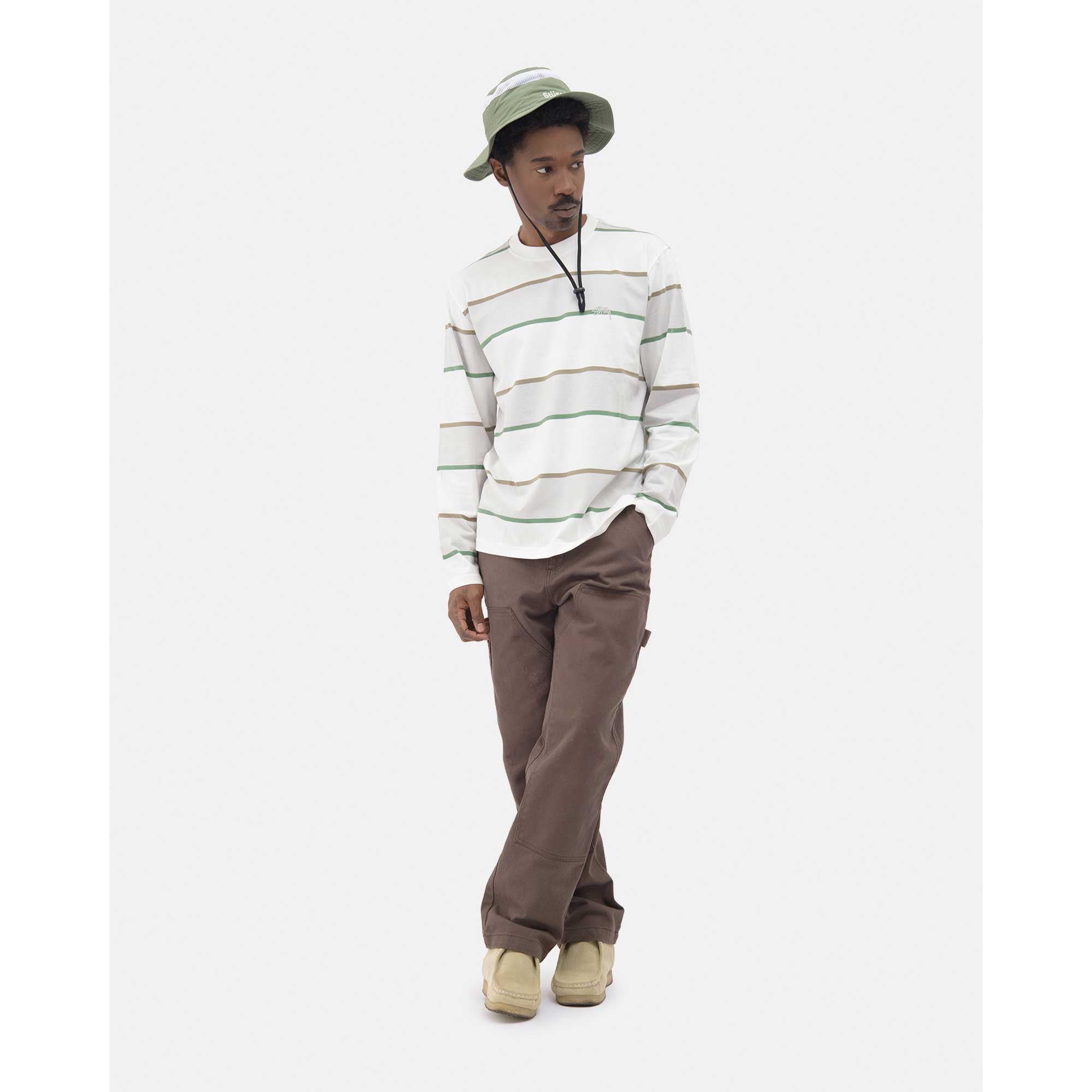 Stussy Bold Stripe Longsleeve Crew — available at Norwood