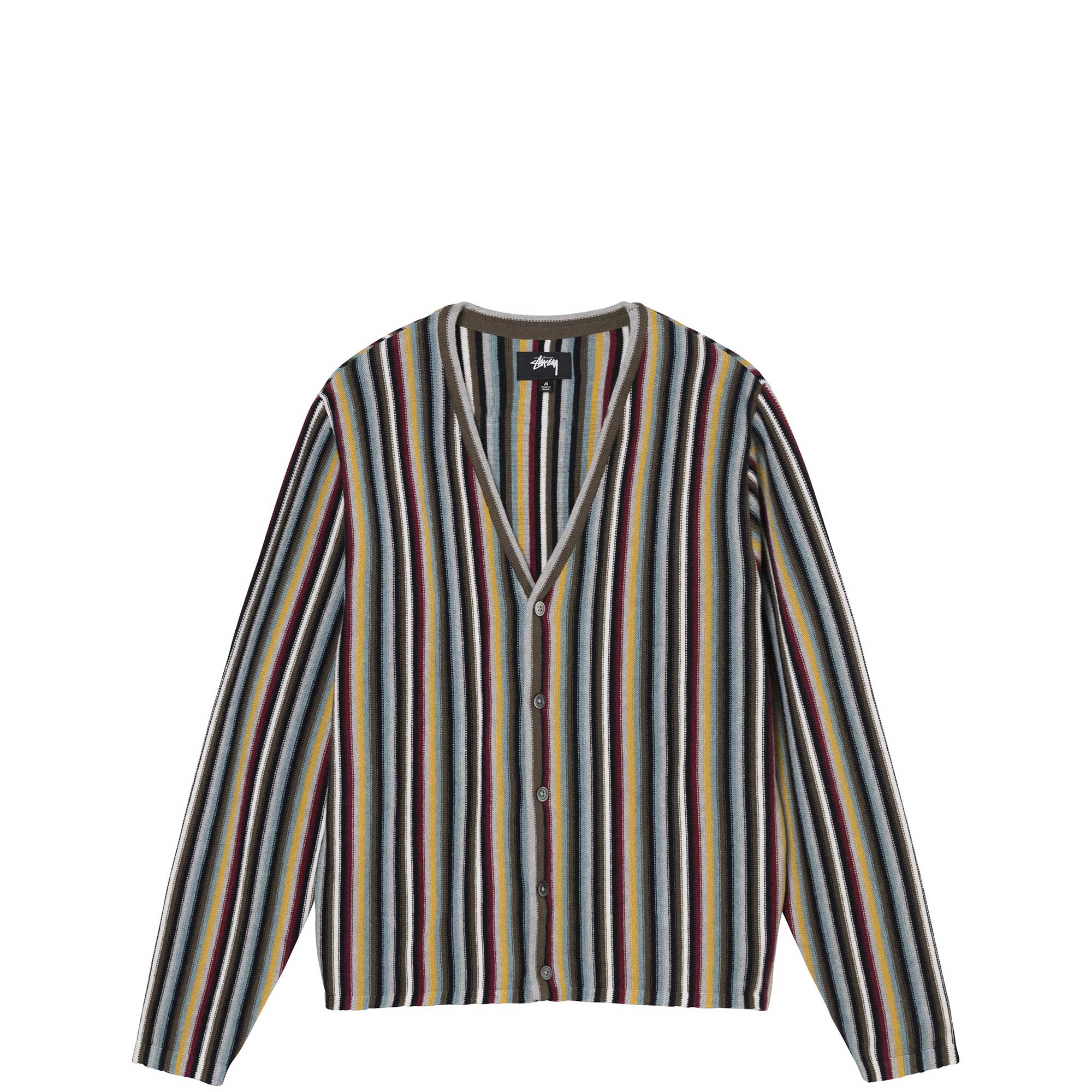 Stussy Stripe Pattern Cardigan — available at Norwood