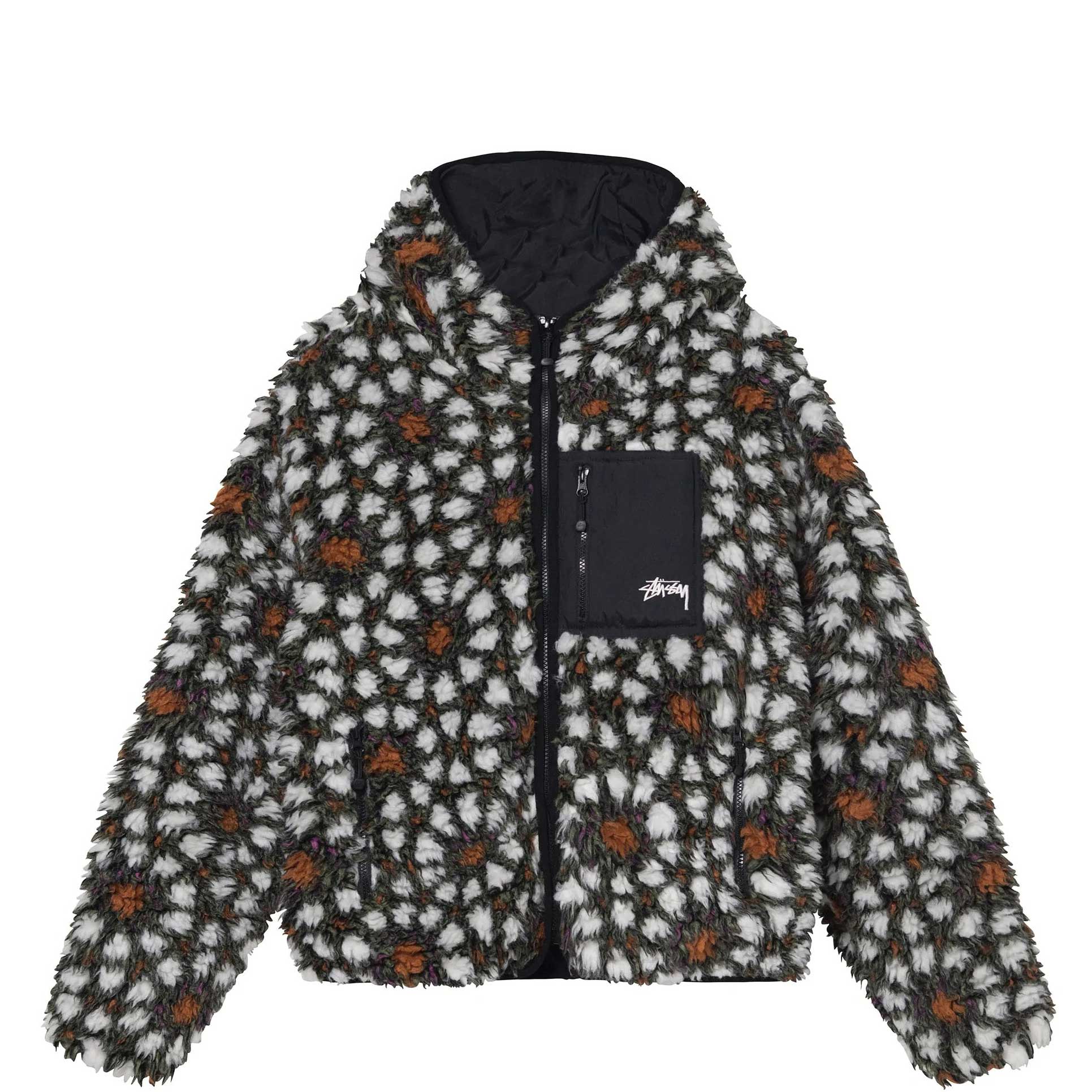 Stussy Pattern Sherpa Jacket — available at Norwood