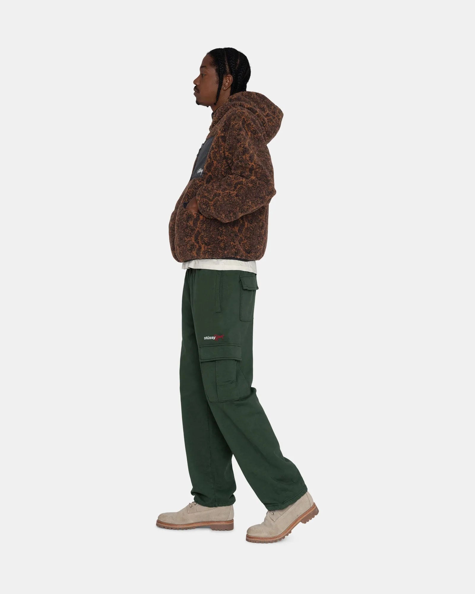 Stussy Snake Jacquard Sherpa Jacket — available at Norwood