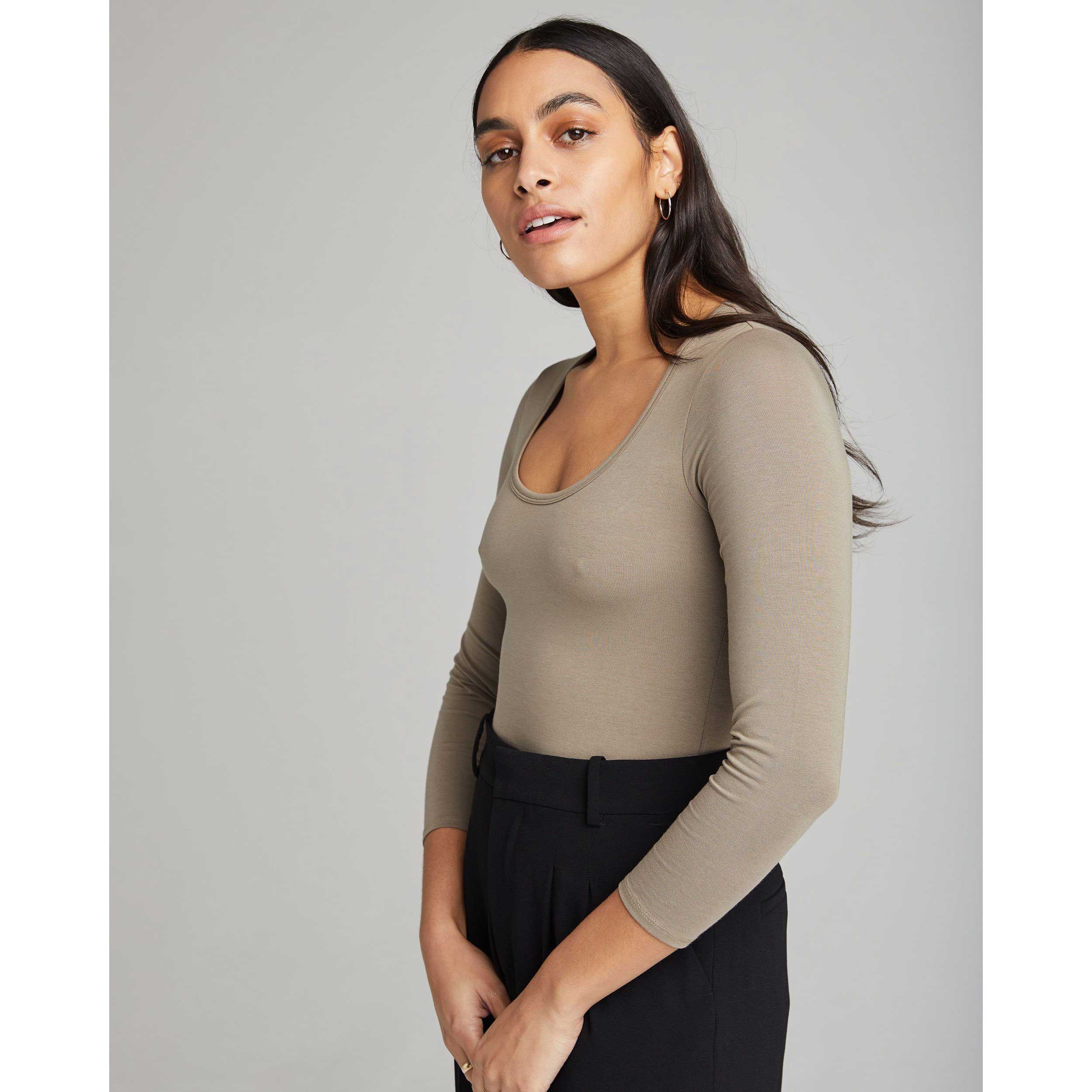 Richer Poorer Womens Scoop Neck bodysuit — available at Norwood