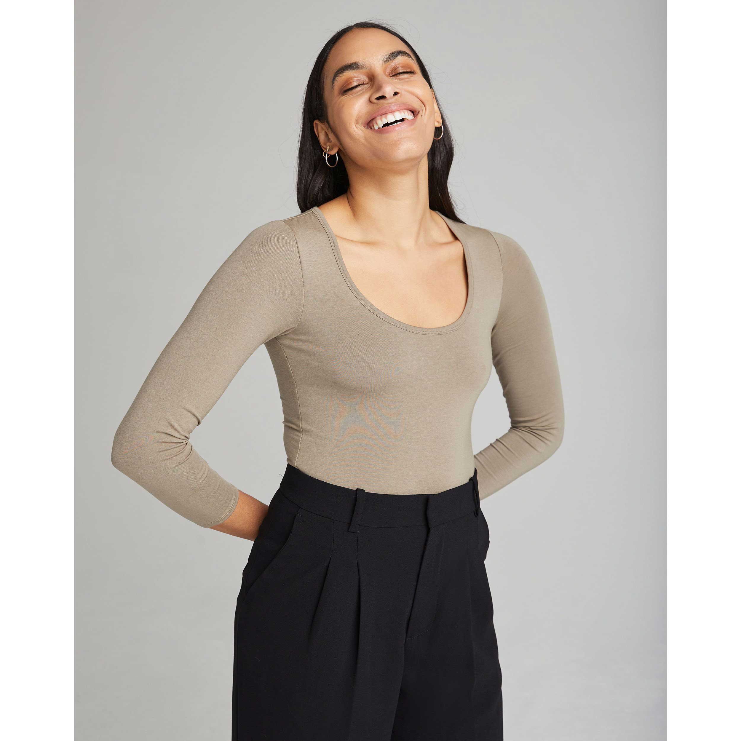 Richer Poorer Womens Scoop Neck bodysuit — available at Norwood