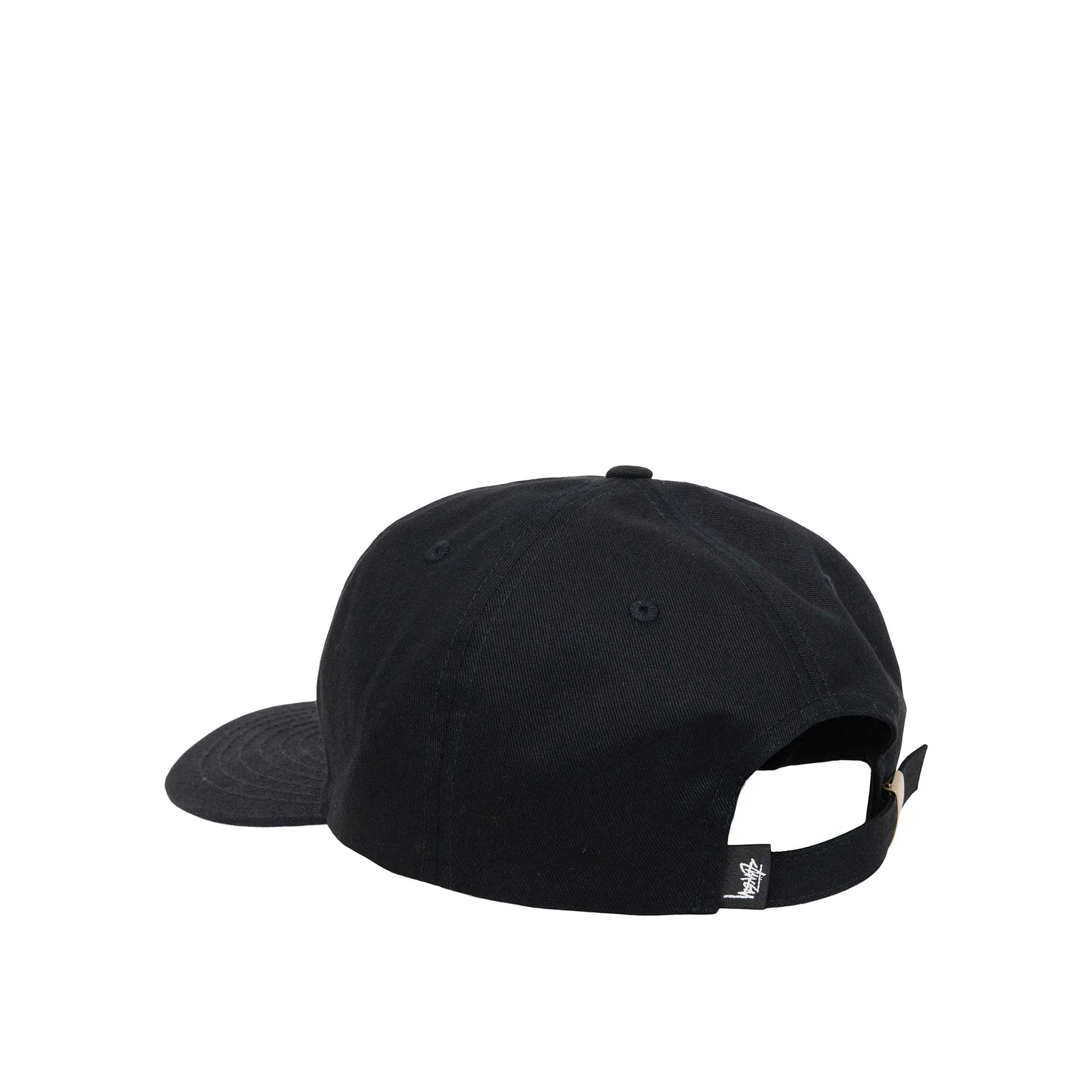 Stussy Stu Arch Strapback Cap, Black — available at Norwood