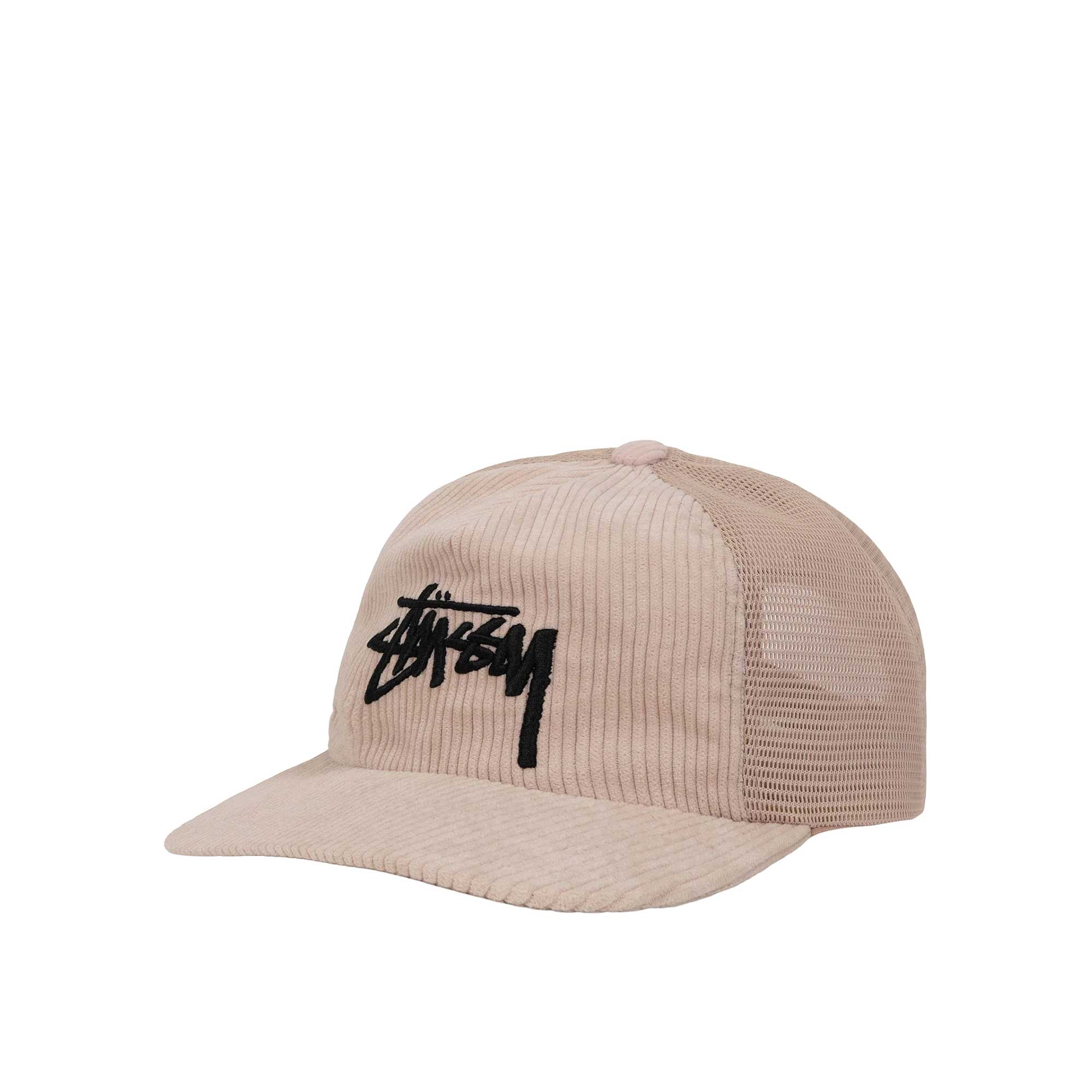 Stussy Corduroy Trucker Cap, Cream — available at Norwood