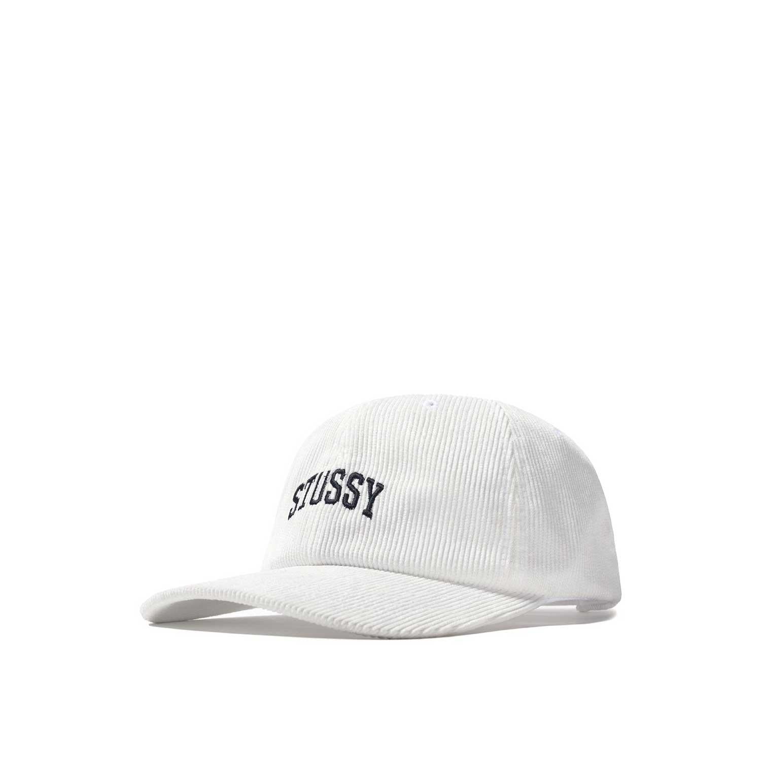 Stussy Cord Low Pro Cap, White — available at Norwood