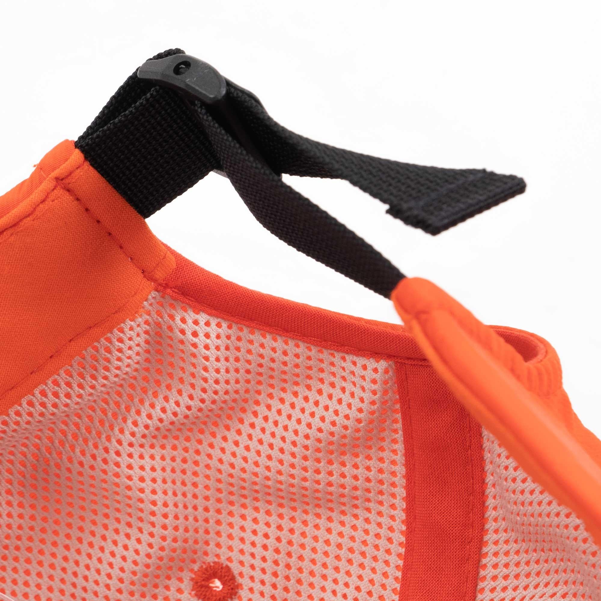 Stussy Stock Nylon Strapback Cap, Orange — available at Norwood