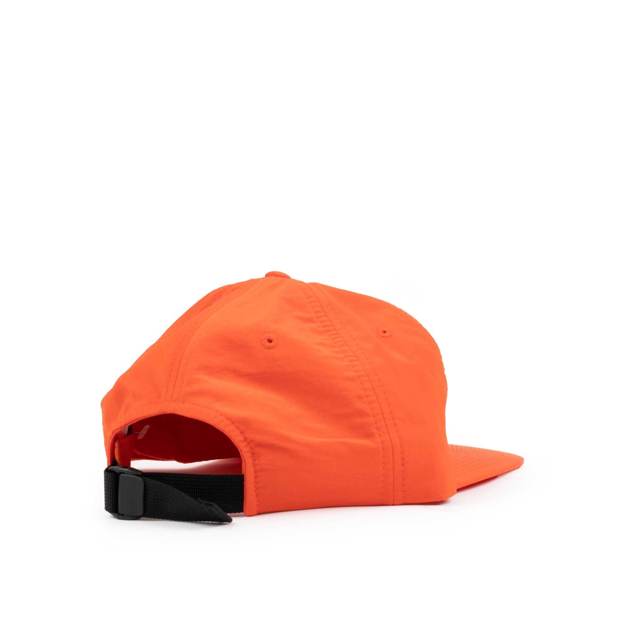 Stussy Stock Nylon Strapback Cap, Orange — available at Norwood