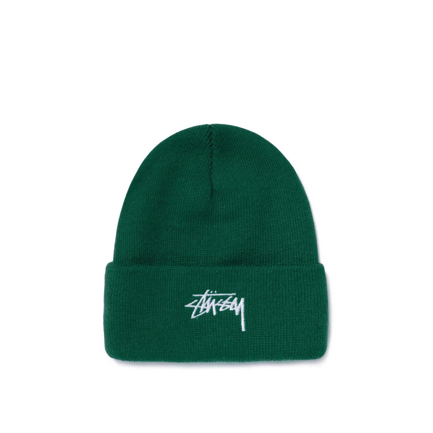 Stussy Stock cuff beanie, forest — available at Norwood