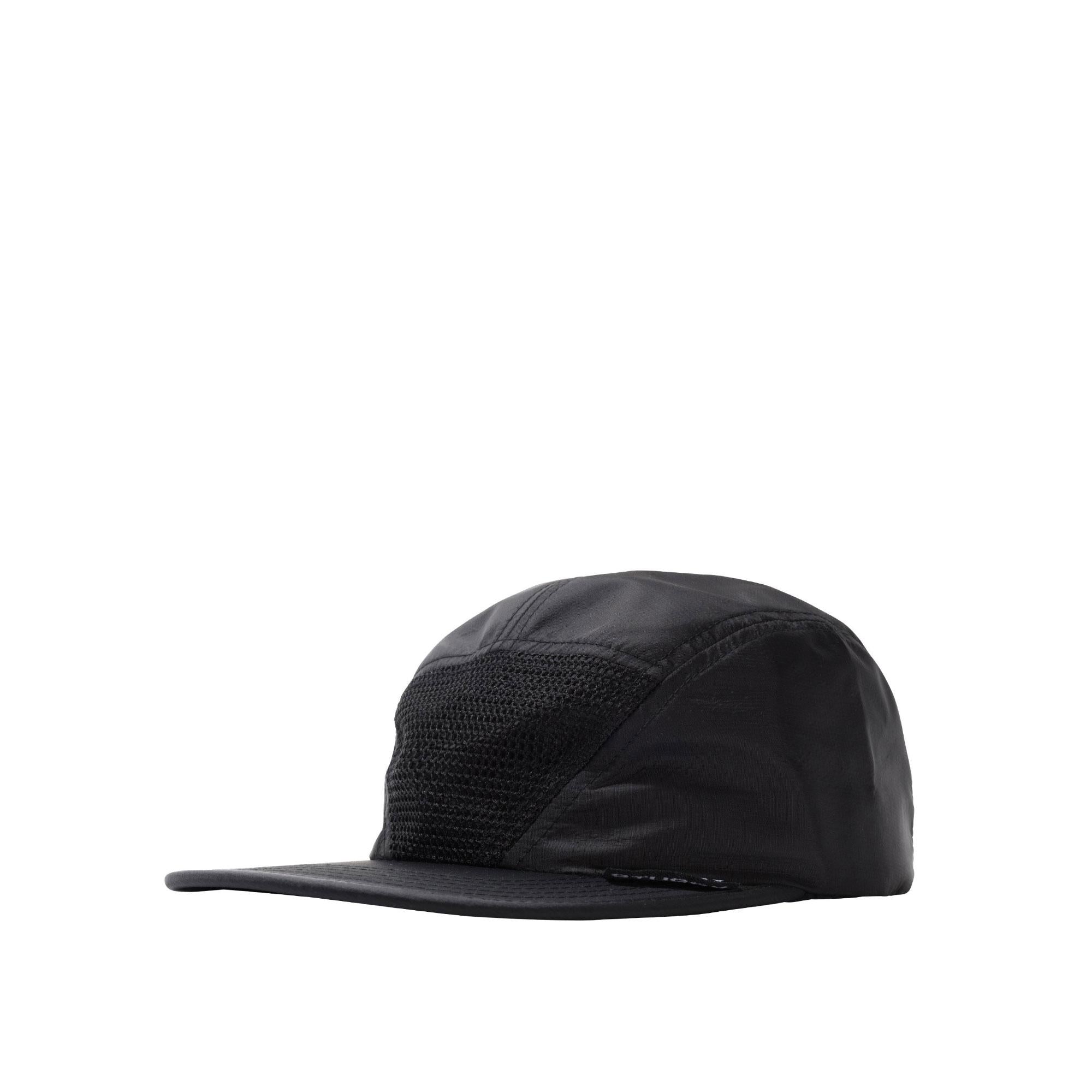 Stussy Mesh front Camp Cap, Black — available at Norwood