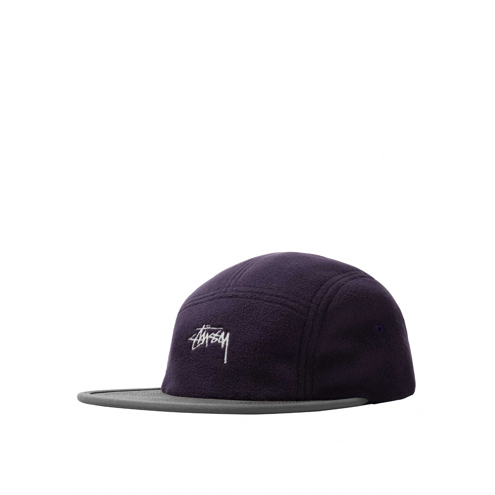 Stussy Mens Fleece Nylon Mix Camp cap, purple — available at Norwood