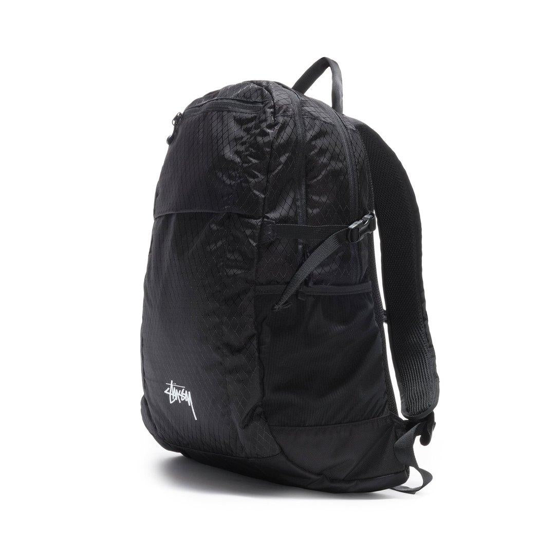 Stussy Diamond Ripstop backpack, black — available at Norwood