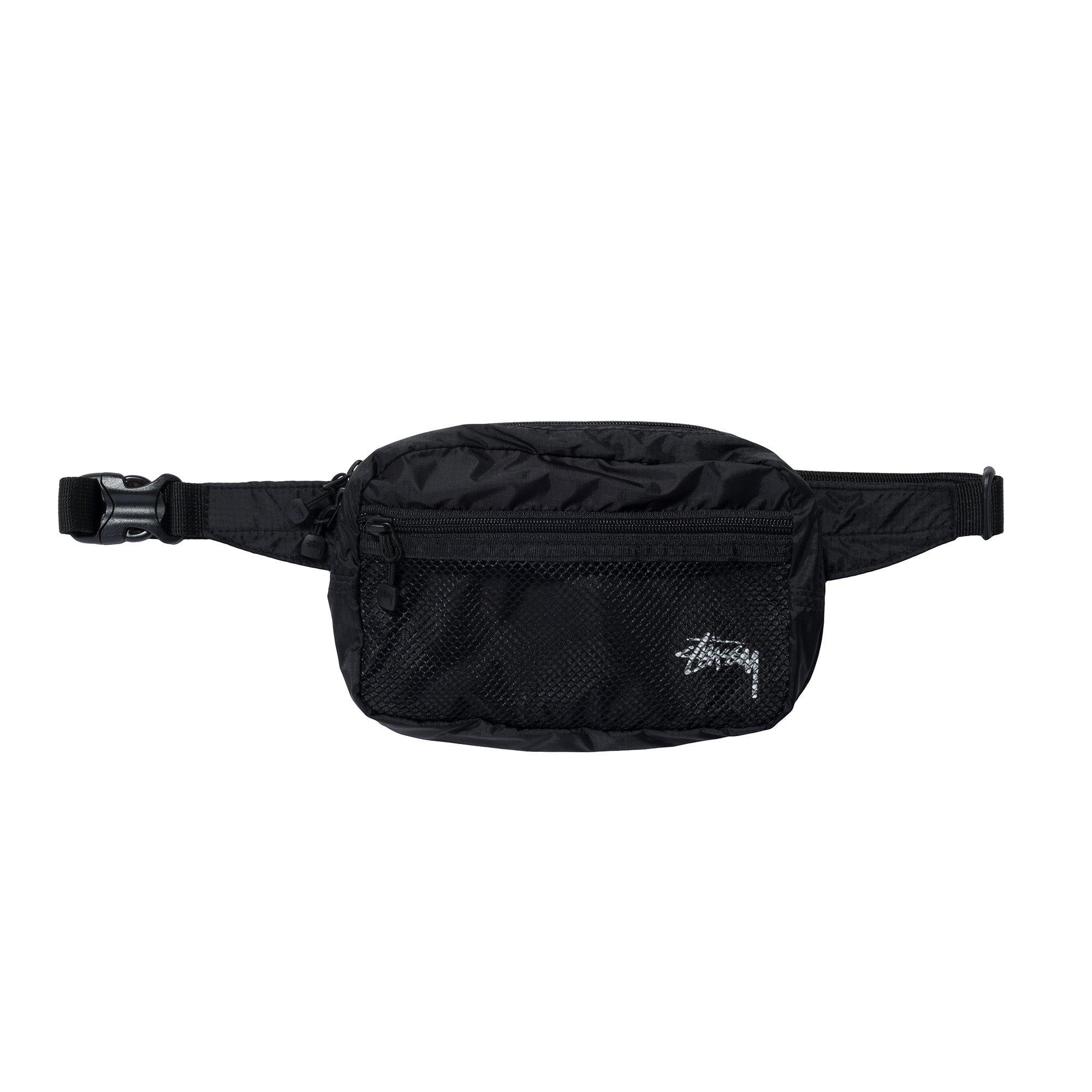 Stussy Lightweight waist bag, black — available at Norwood