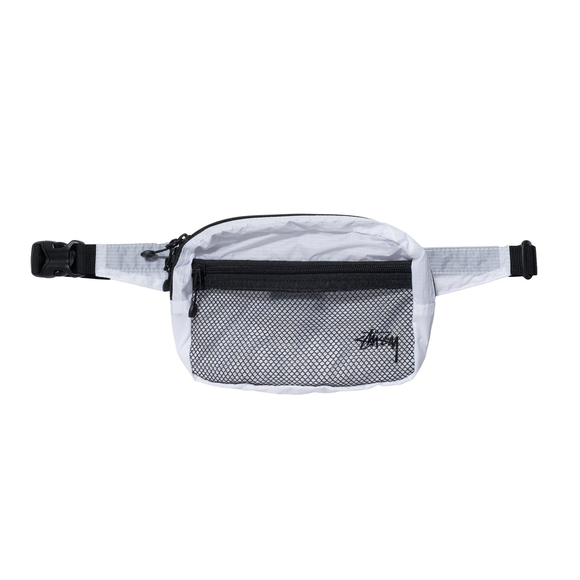 Stussy Lightweight waist bag, white — available at Norwood