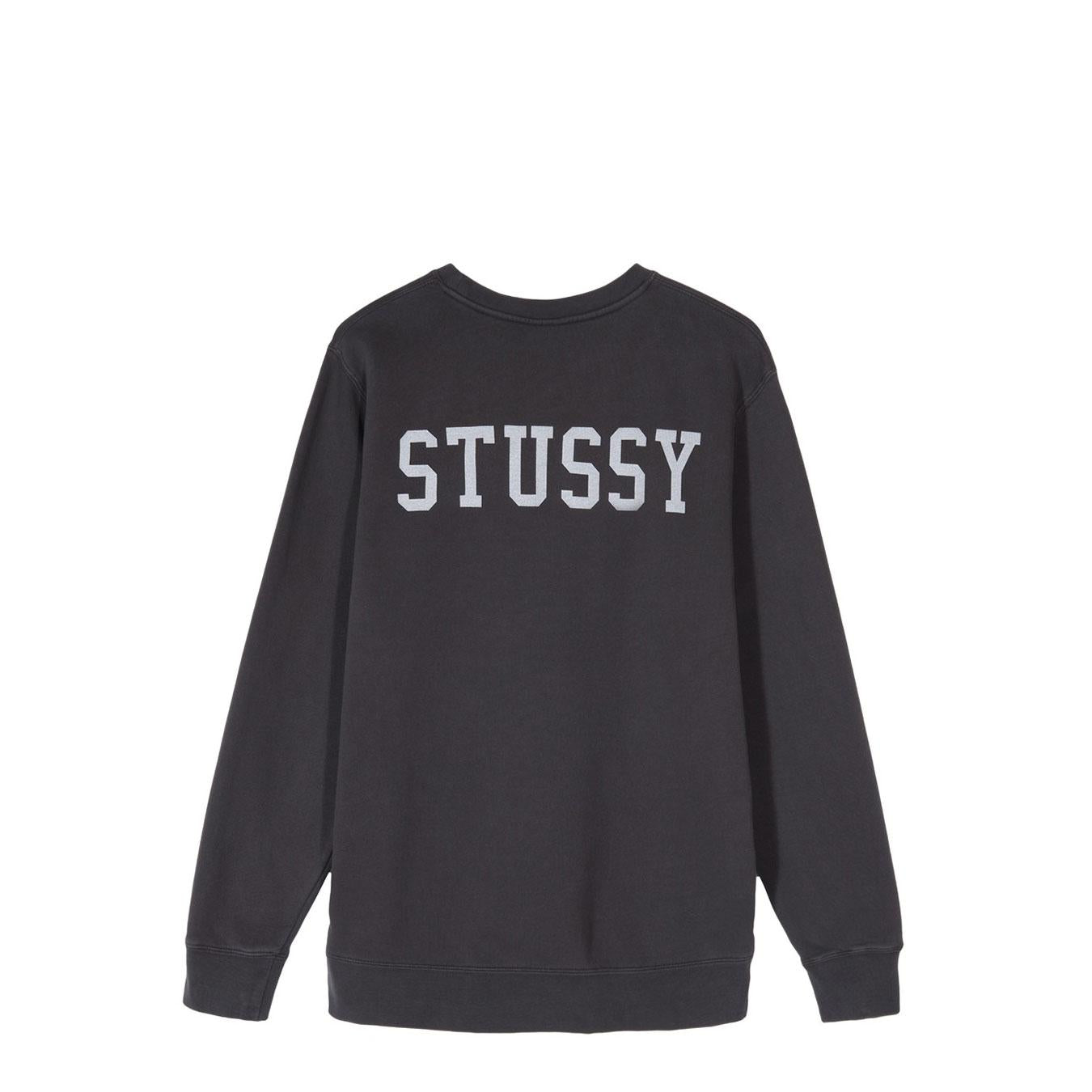 Stussy Ivy League pigment dyed crew — available at Norwood